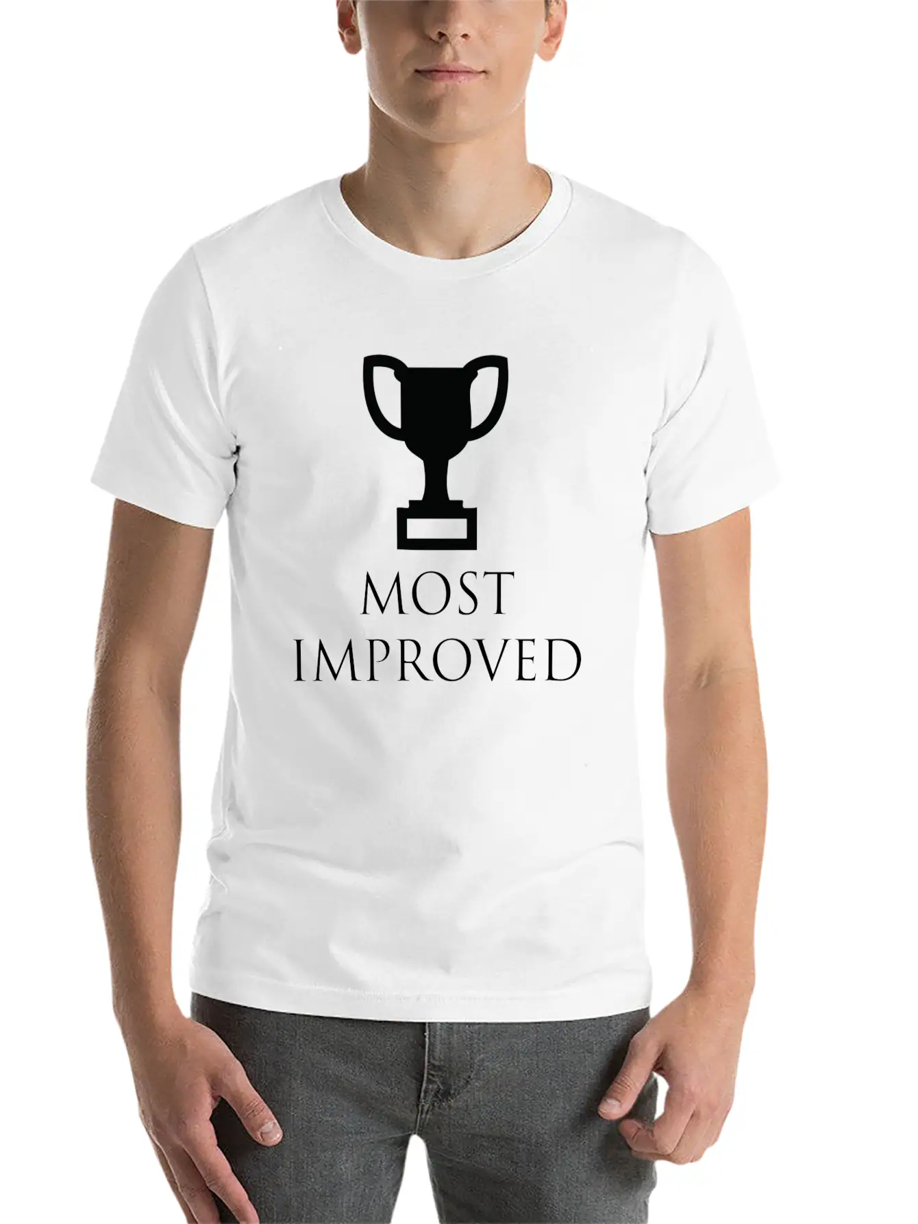 Most Improved Trophy Stylish Everyday T-Shirt – Unisex Basic Cotton Tee