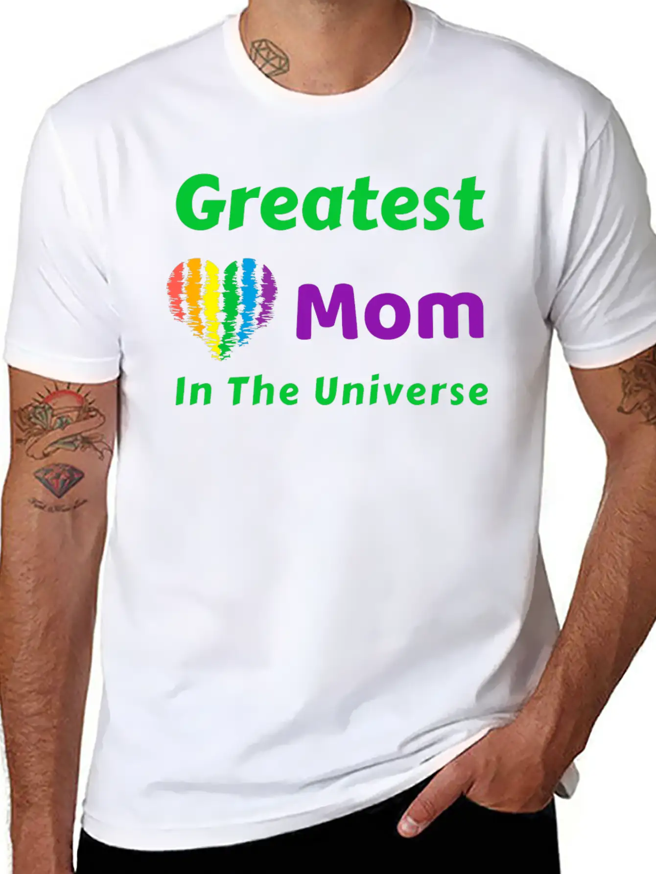 Mother's Day. Greatest Mom In The Universe. Unisex Short Sleeve Soft Cotton T-Shirt – Casual Everyday Wear