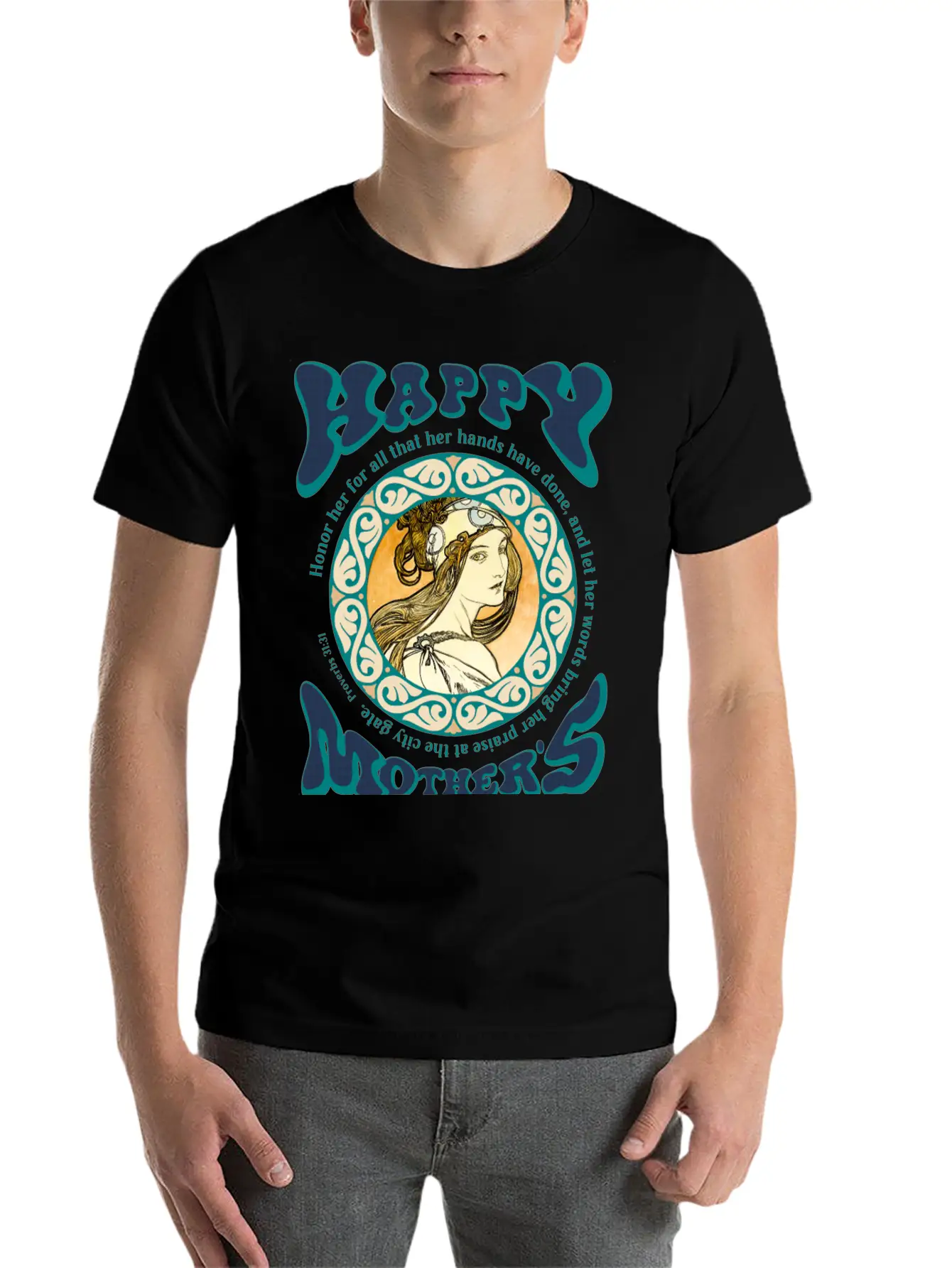 Mother's Day With A Christian Touch Stylish Everyday T-Shirt – Unisex Basic Cotton Tee
