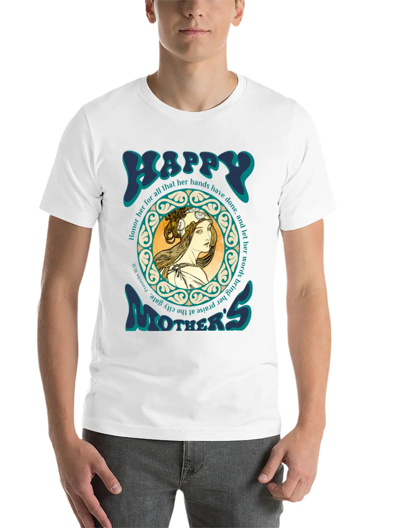 Mother's Day With A Christian Touch Stylish Everyday T-Shirt – Unisex Basic Cotton Tee