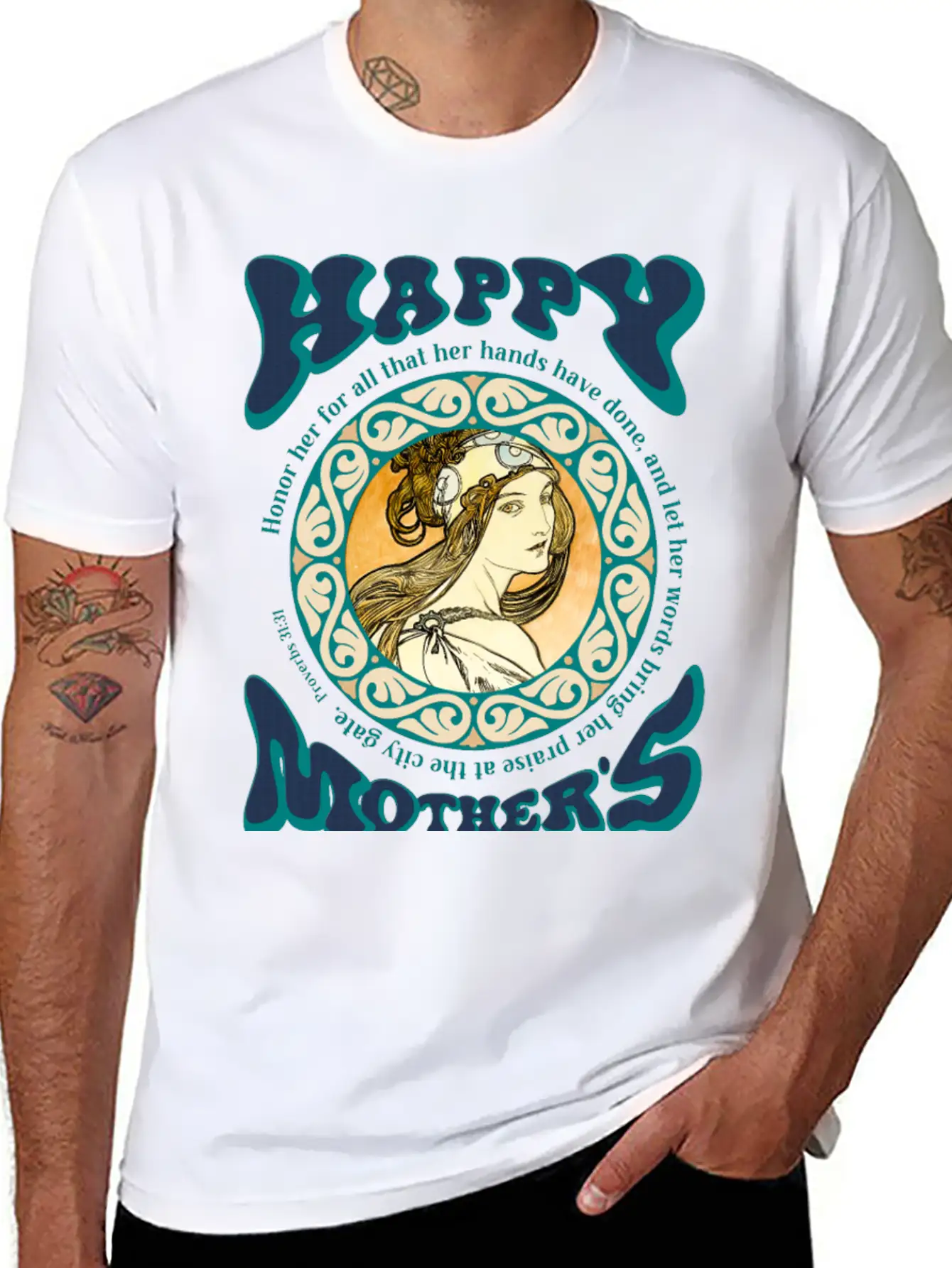 Mother's Day With A Christian Touch Stylish Everyday T-Shirt – Unisex Basic Cotton Tee