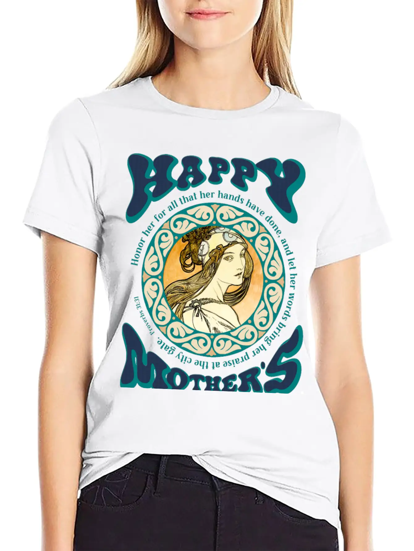 Mother's Day With A Christian Touch Stylish Everyday T-Shirt – Unisex Basic Cotton Tee