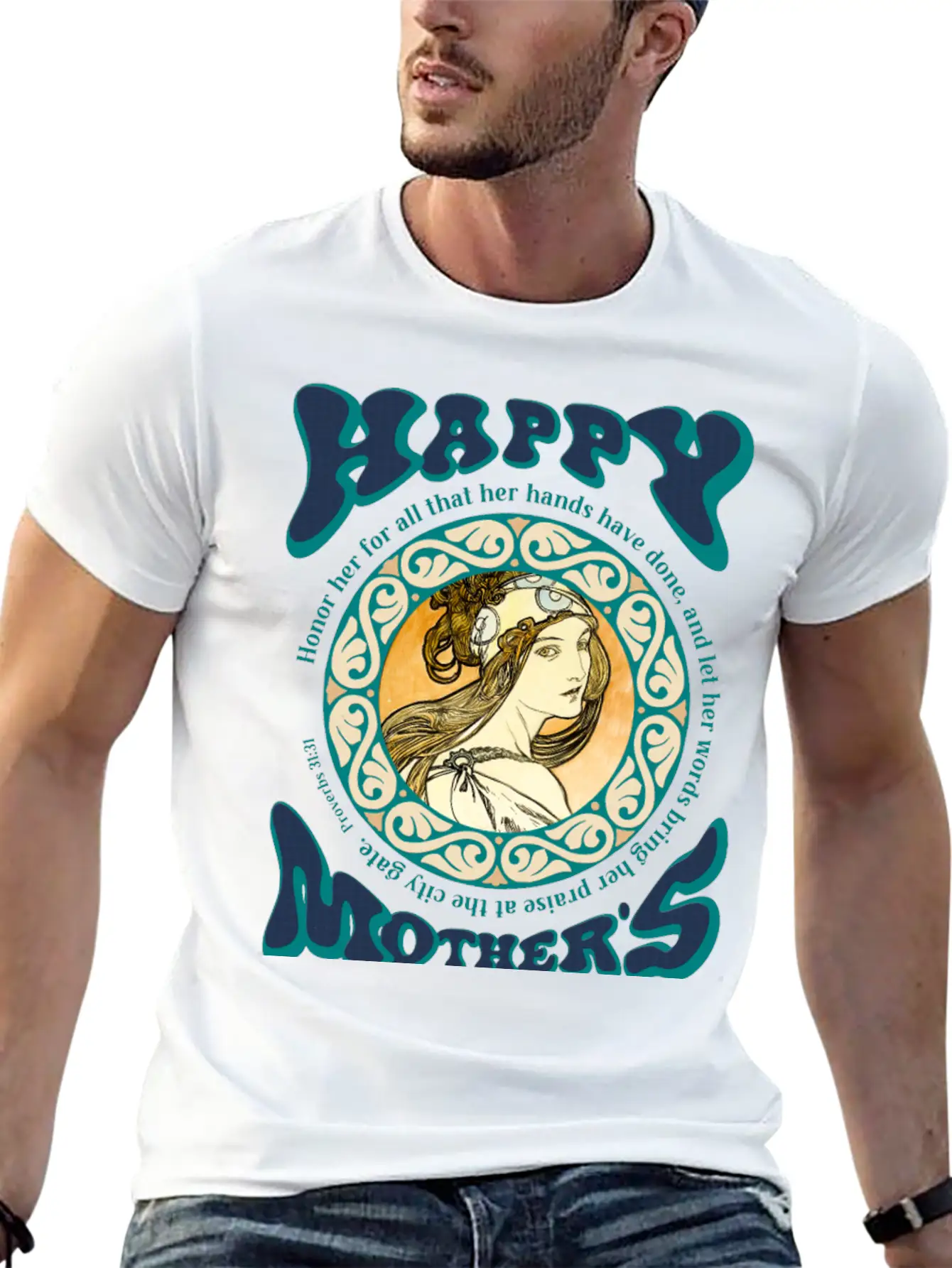 Mother's Day With A Christian Touch Stylish Everyday T-Shirt – Unisex Basic Cotton Tee