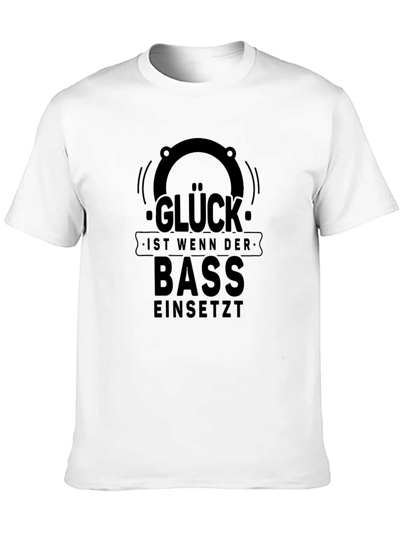 Motif Happiness Is When The Bass Uses Basic Graphic T-Shirt – Daily Comfort In Soft Cotton