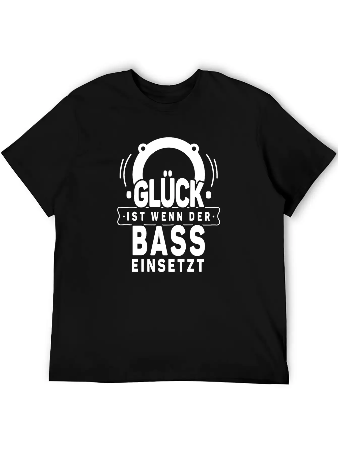 Motif Happiness Is When The Bass Uses Basic Graphic T-Shirt – Daily Comfort In Soft Cotton