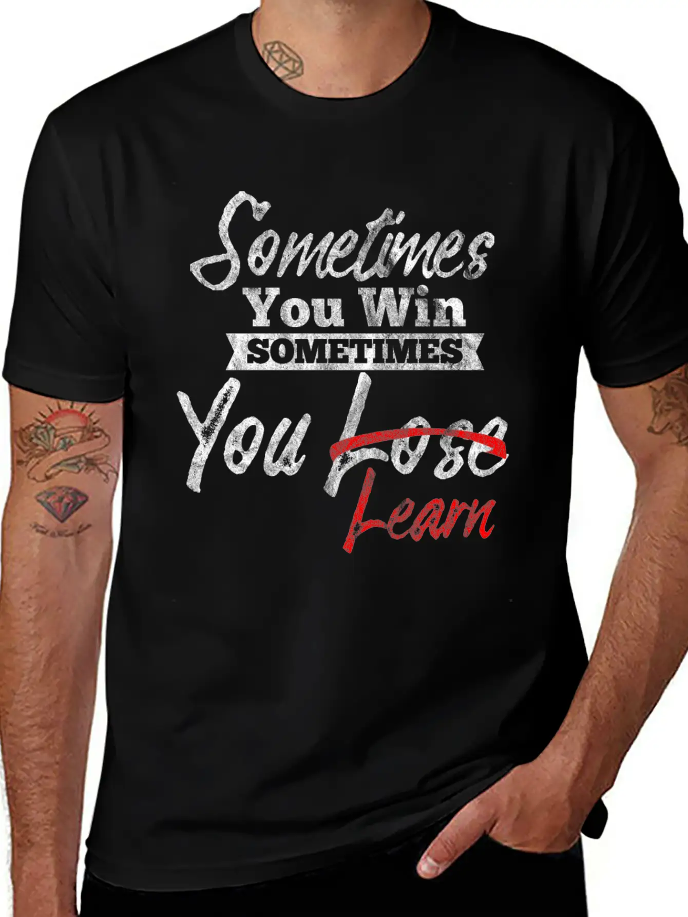 Motivation Shirt - Sometimes You Win And Learn Essential Unisex Summer Tee – Soft Cotton Casual Fit