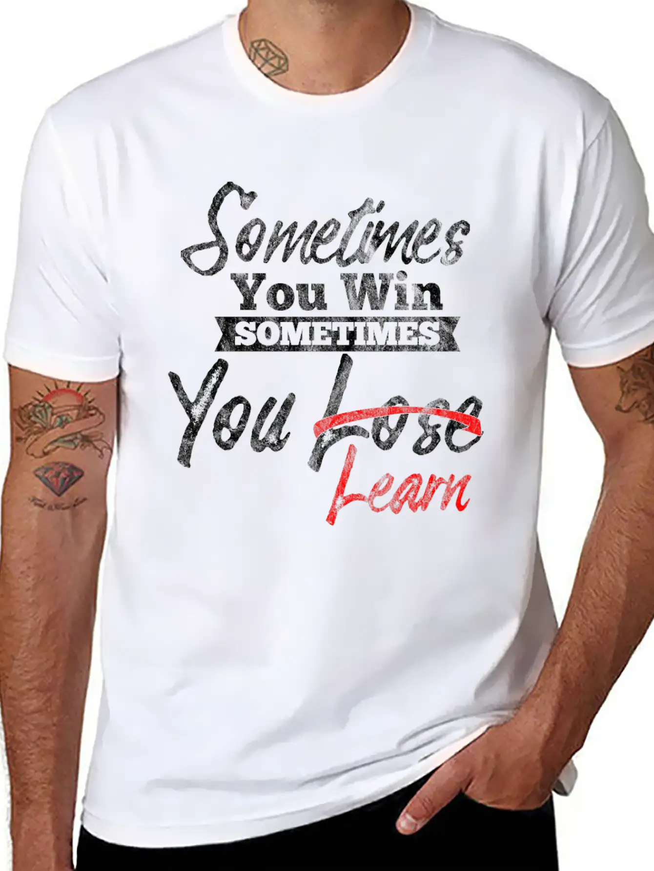 Motivation Shirt - Sometimes You Win And Learn Essential Unisex Summer Tee – Soft Cotton Casual Fit