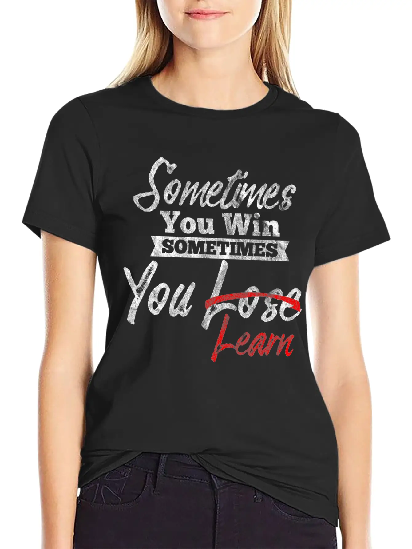 Motivation Shirt - Sometimes You Win And Learn Essential Unisex Summer Tee – Soft Cotton Casual Fit