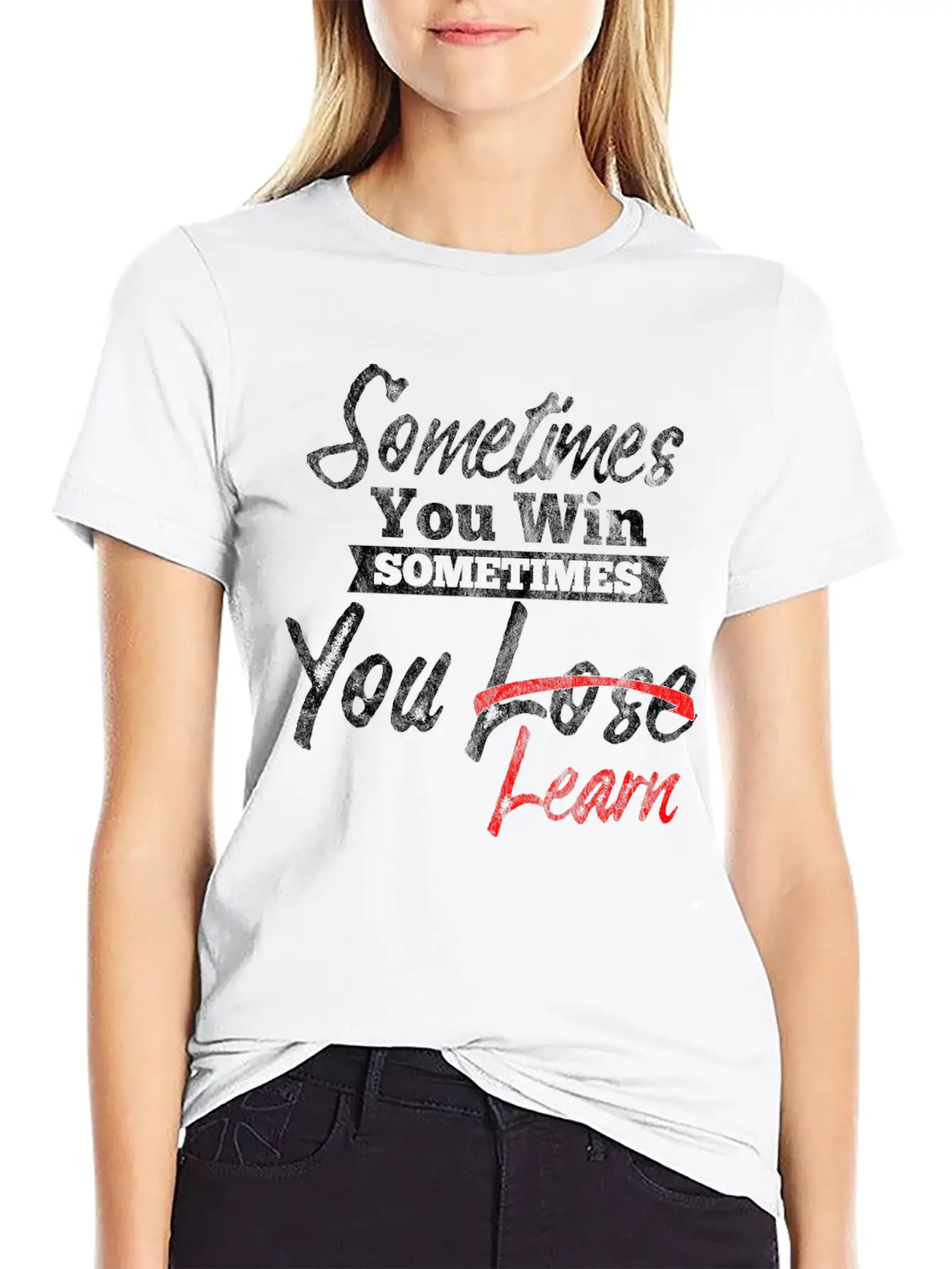 Motivation Shirt - Sometimes You Win And Learn Essential Unisex Summer Tee – Soft Cotton Casual Fit