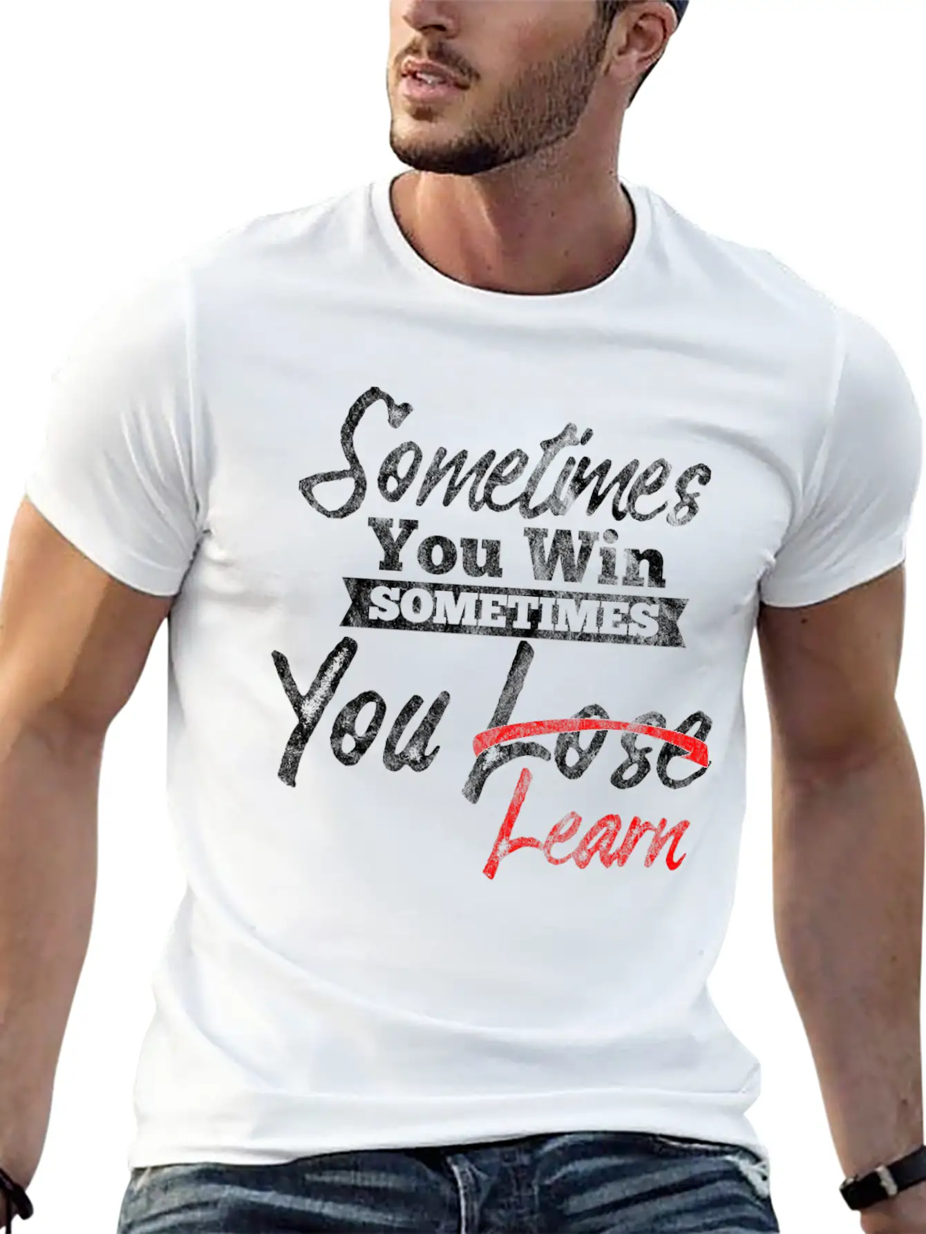 Motivation Shirt - Sometimes You Win And Learn Essential Unisex Summer Tee – Soft Cotton Casual Fit