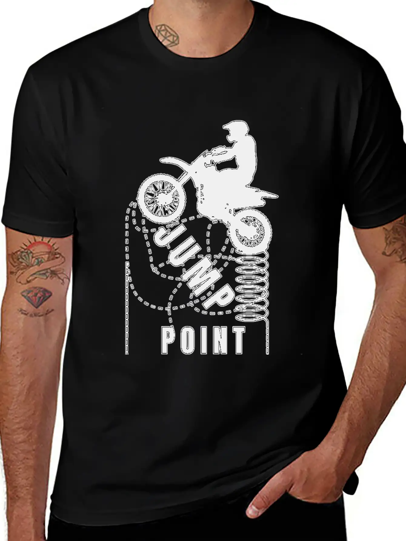 Motocross Jump Point Unisex Short Sleeve Soft Cotton T-Shirt – Casual Everyday Wear