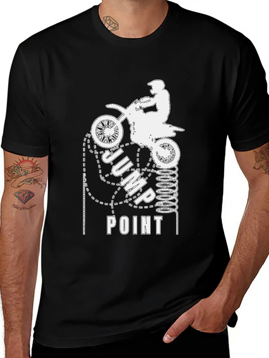 Motocross Jump Point Unisex Short Sleeve Soft Cotton T-Shirt – Casual Everyday Wear
