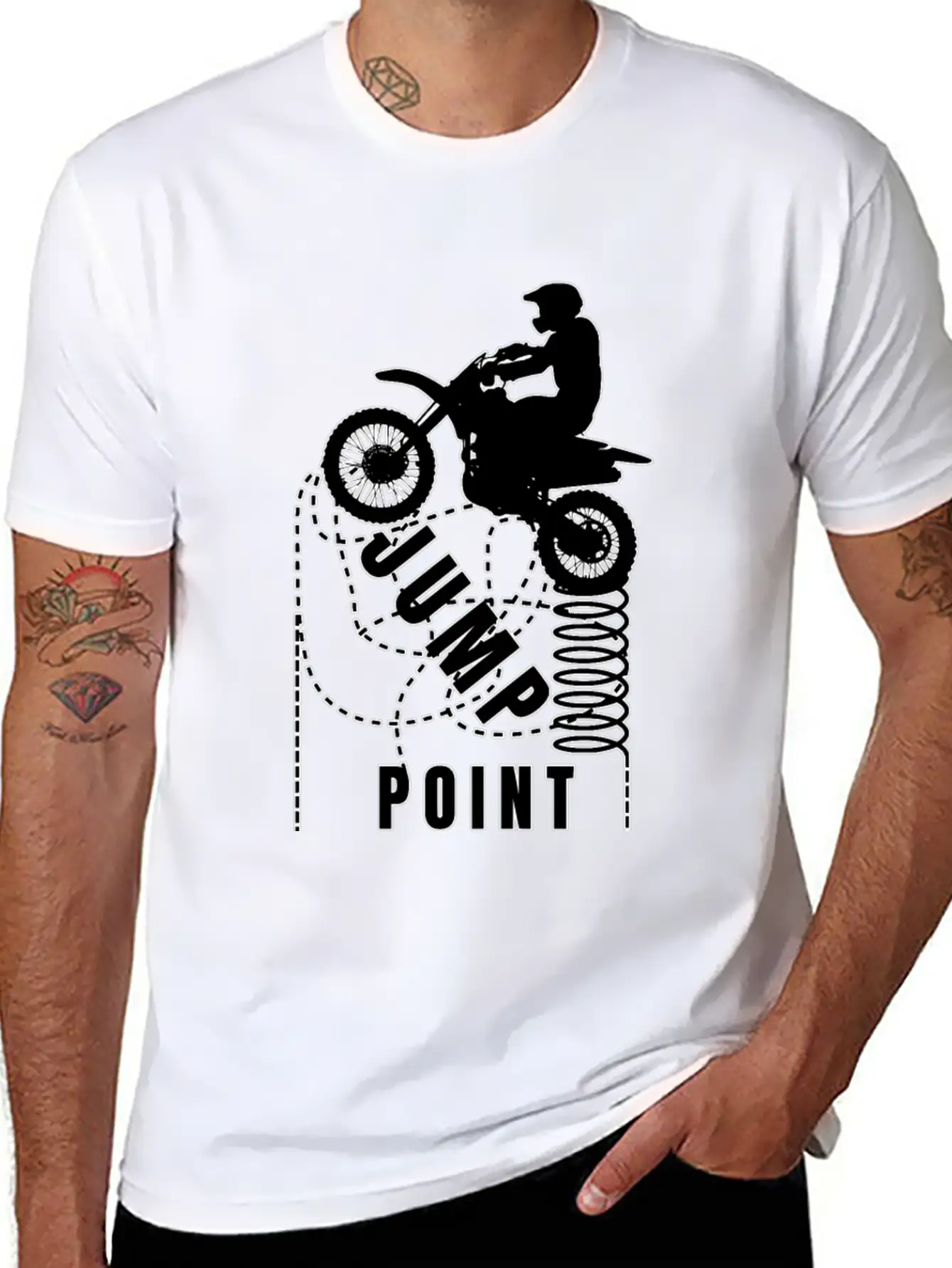 Motocross Jump Point Unisex Short Sleeve Soft Cotton T-Shirt – Casual Everyday Wear