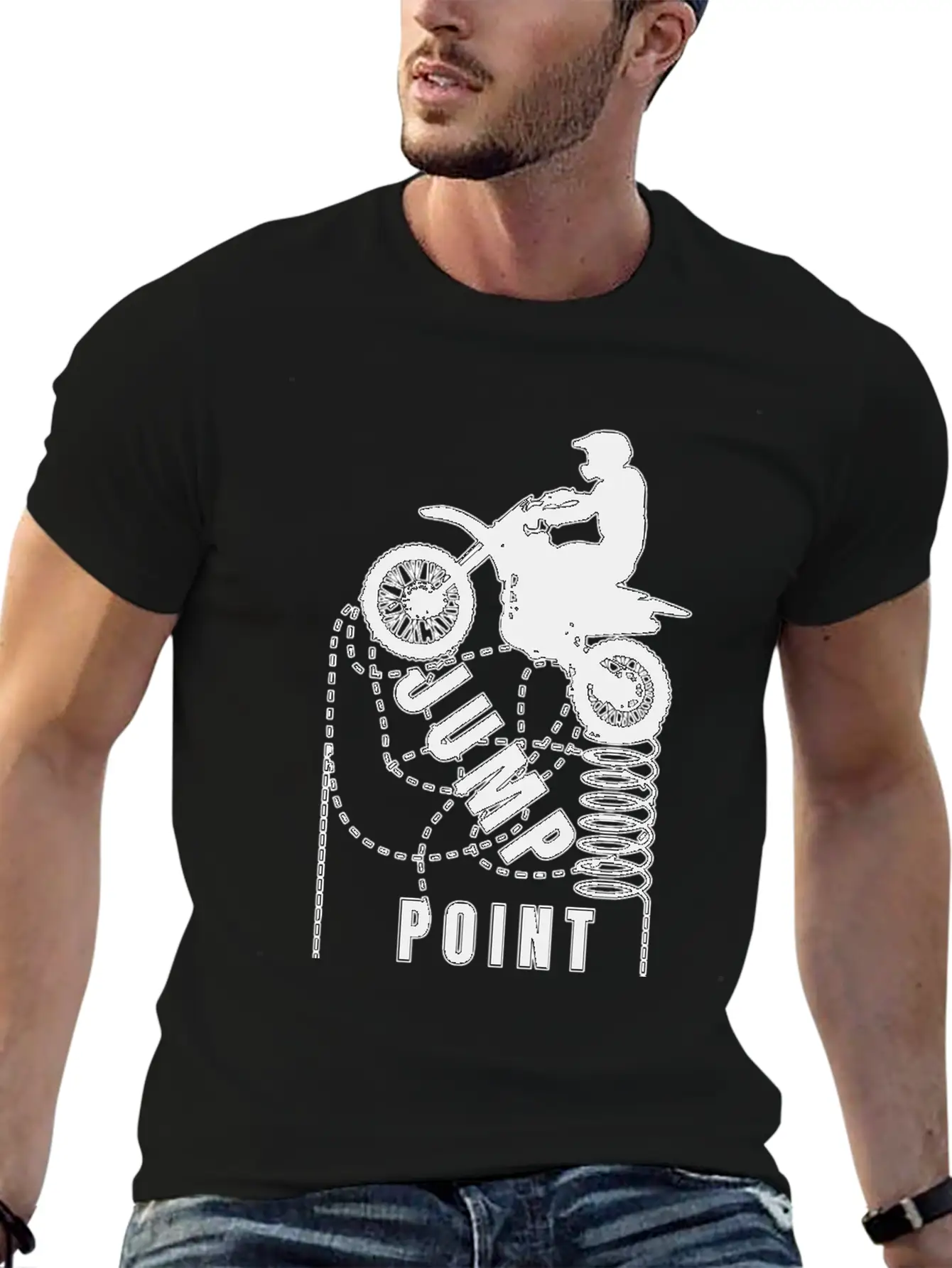 Motocross Jump Point Unisex Short Sleeve Soft Cotton T-Shirt – Casual Everyday Wear