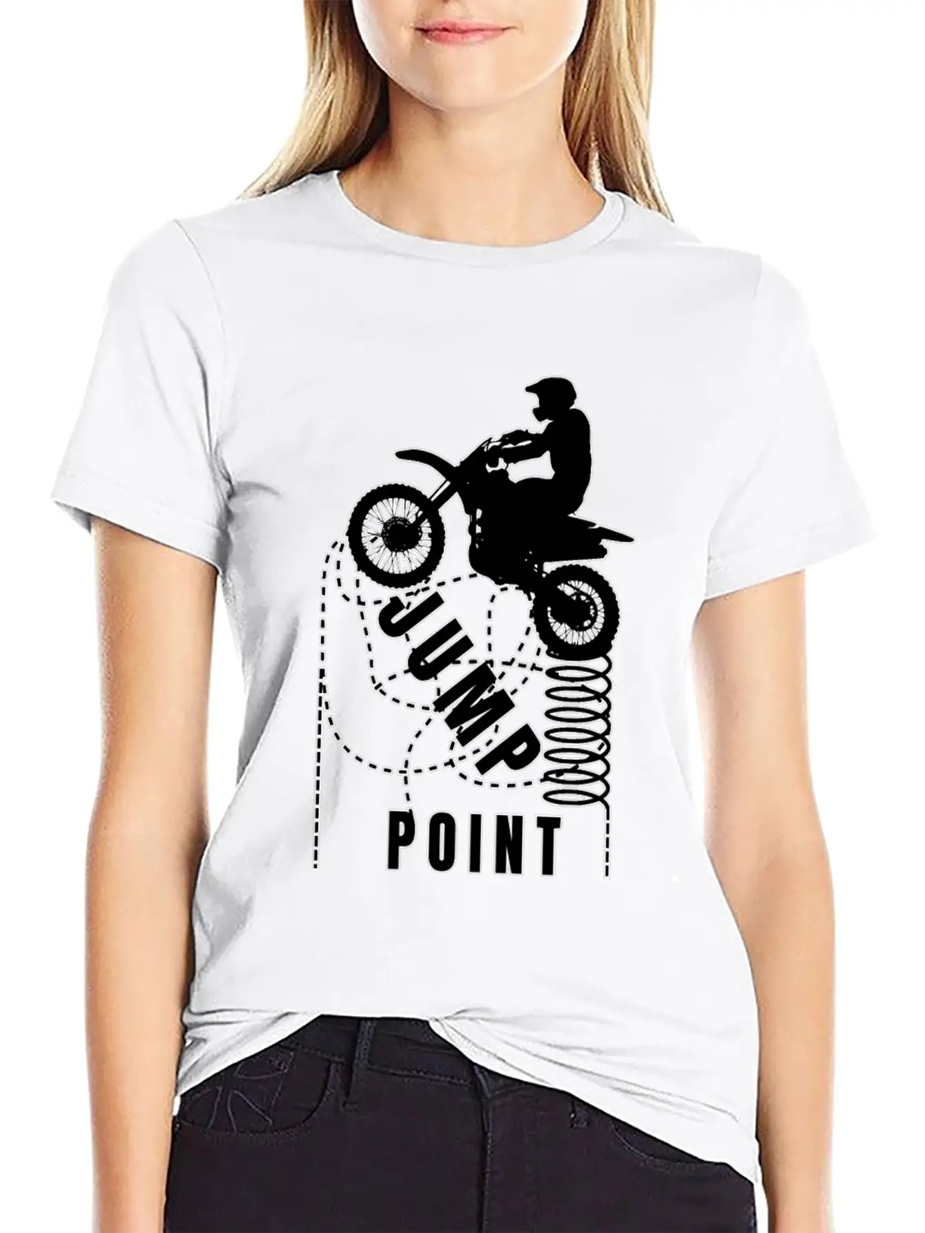 Motocross Jump Point Unisex Short Sleeve Soft Cotton T-Shirt – Casual Everyday Wear
