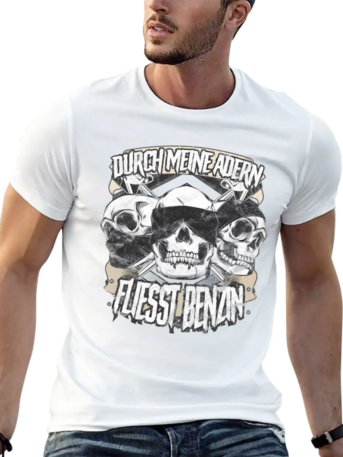 Motorcycle Biker Petrol Instead Of Blood Basic Graphic T-Shirt – Daily Comfort In Soft Cotton