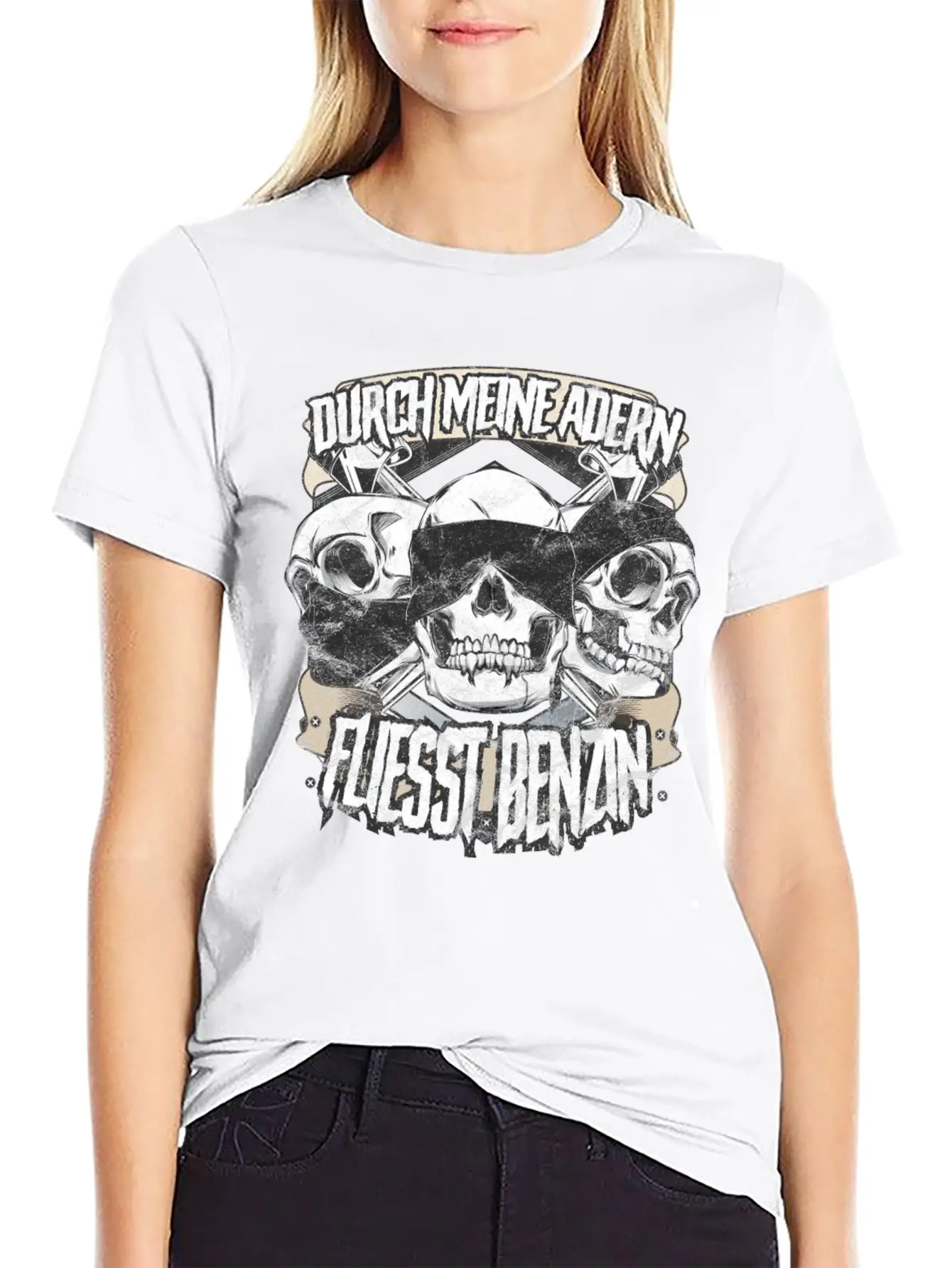 Motorcycle Biker Petrol Instead Of Blood Basic Graphic T-Shirt – Daily Comfort In Soft Cotton