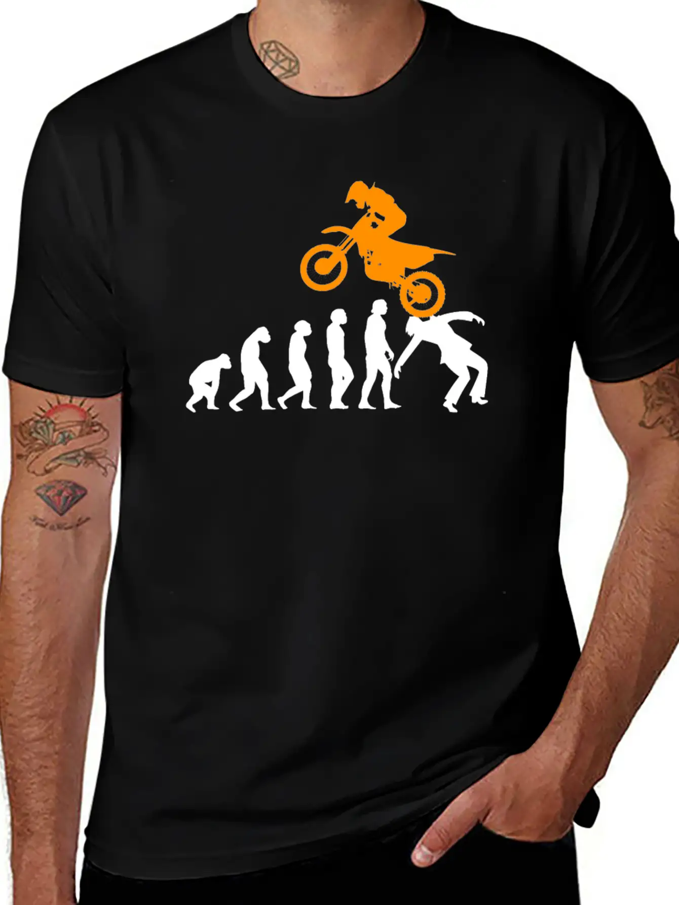 Motorcycle Evolution Motorcycle Motorsport Unisex Short Sleeve Soft Cotton T-Shirt – Casual Everyday Wear