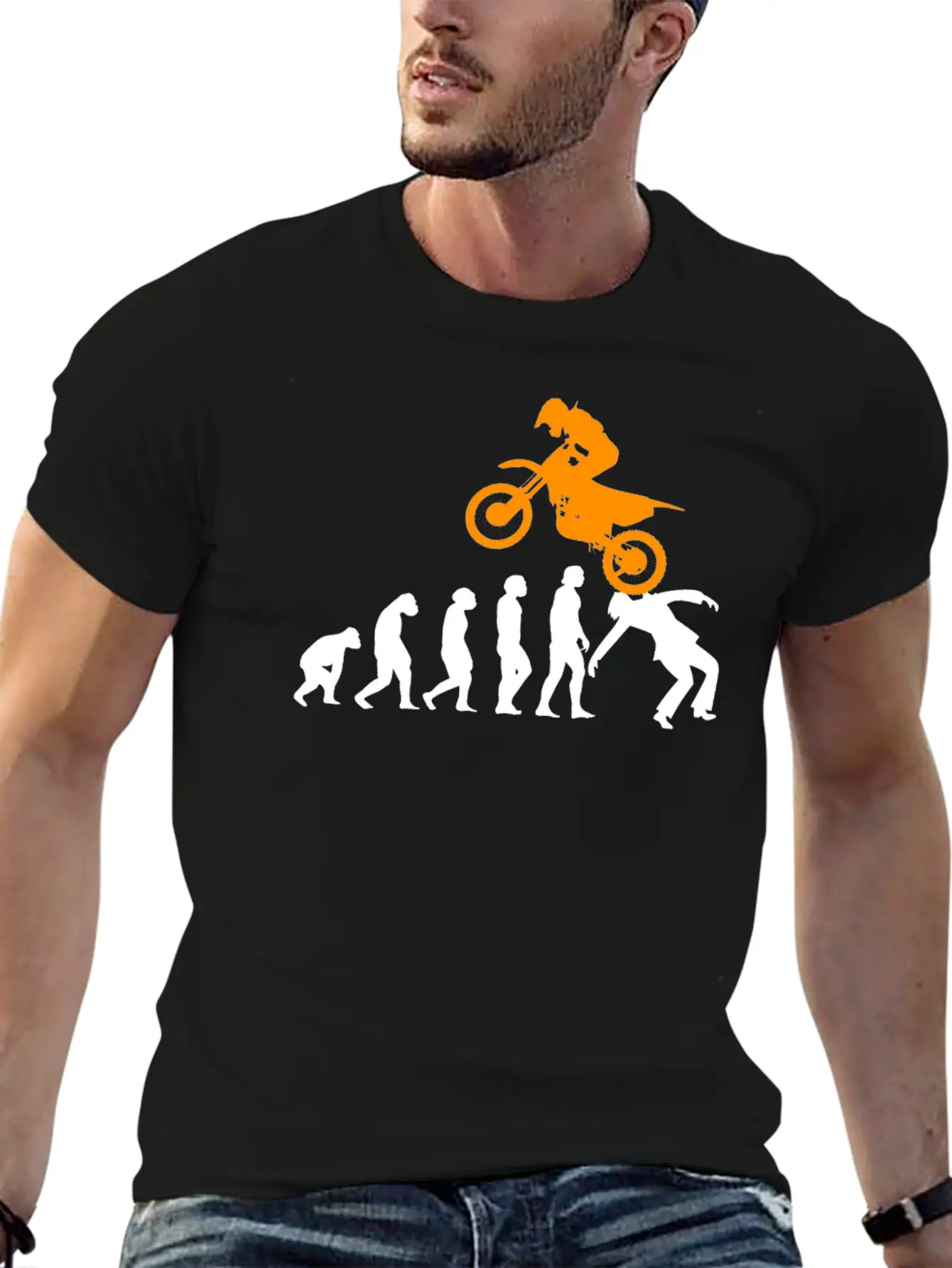 Motorcycle Evolution Motorcycle Motorsport Unisex Short Sleeve Soft Cotton T-Shirt – Casual Everyday Wear