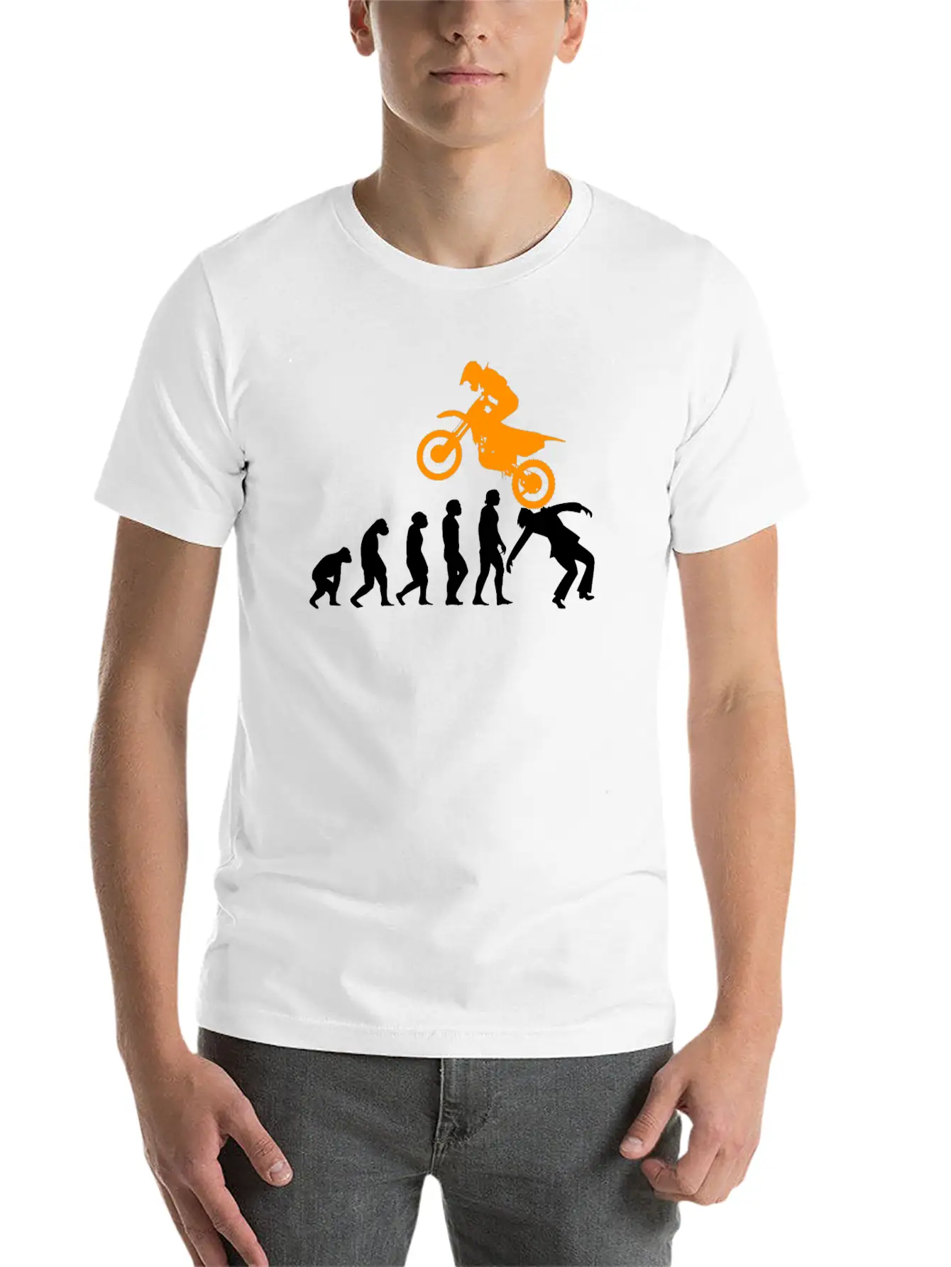 Motorcycle Evolution Motorcycle Motorsport Unisex Short Sleeve Soft Cotton T-Shirt – Casual Everyday Wear
