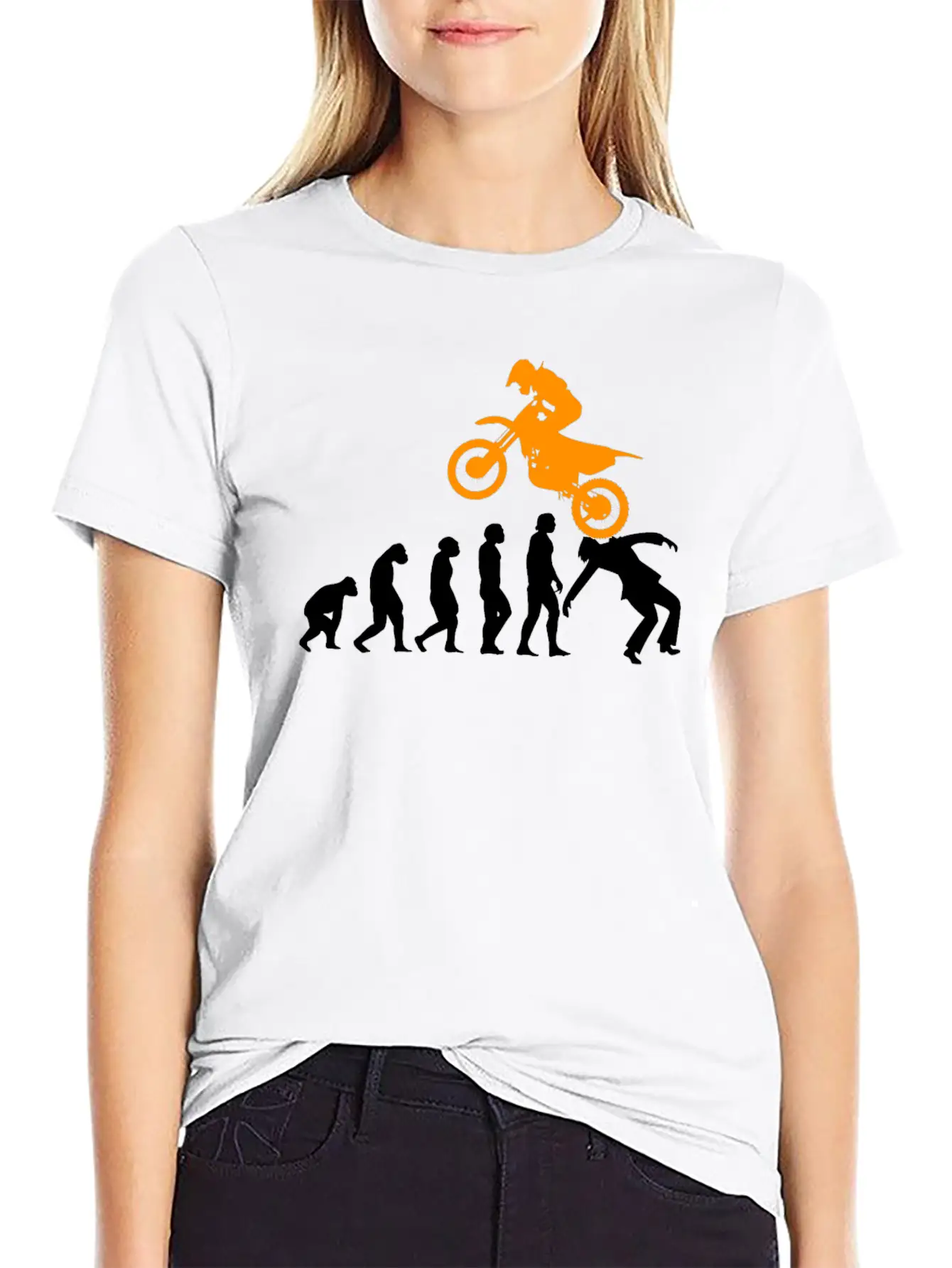 Motorcycle Evolution Motorcycle Motorsport Unisex Short Sleeve Soft Cotton T-Shirt – Casual Everyday Wear