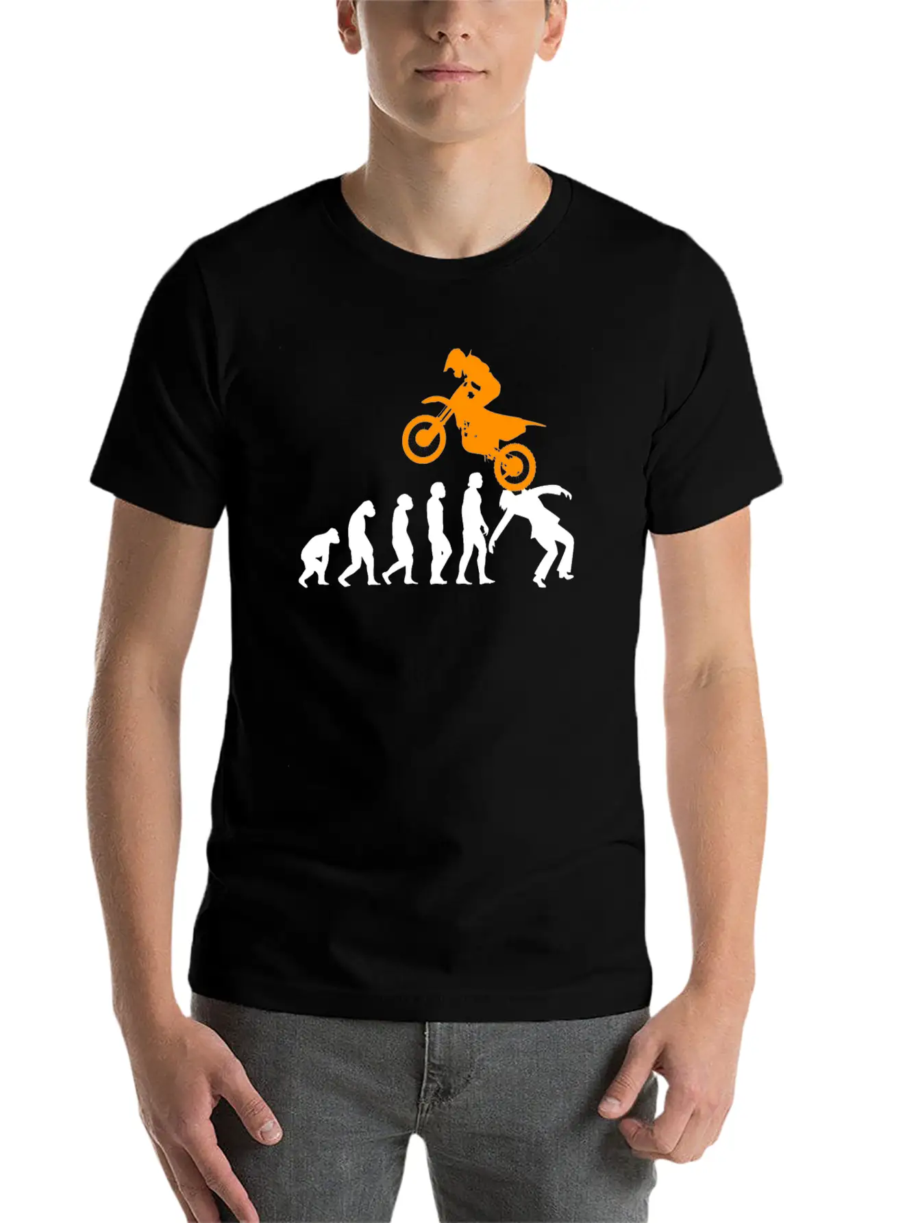 Motorcycle Evolution Motorcycle Motorsport Unisex Short Sleeve Soft Cotton T-Shirt – Casual Everyday Wear