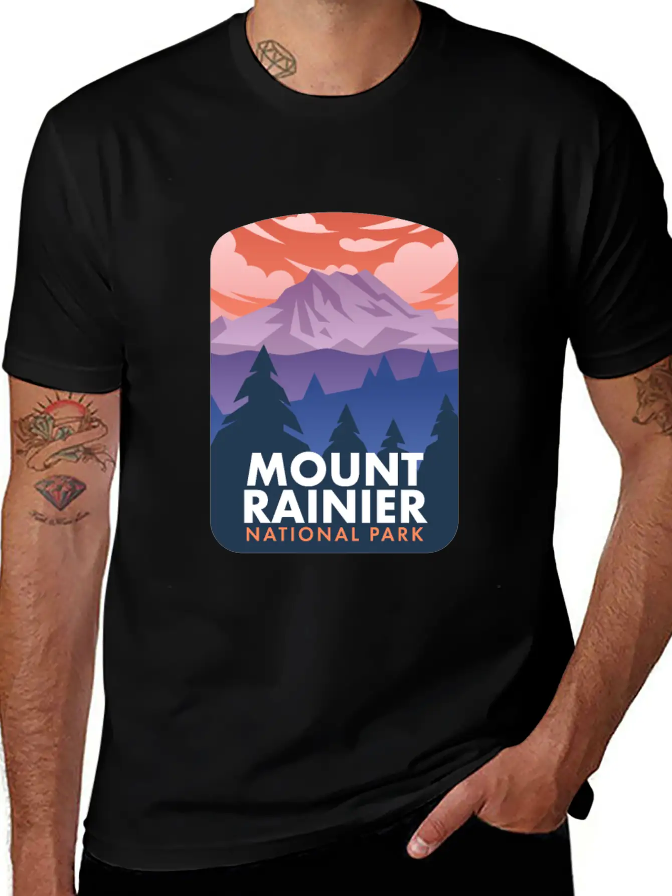 Mount Rainier National Park Stylish Everyday T-Shirt – Unisex Basic Cotton Tee