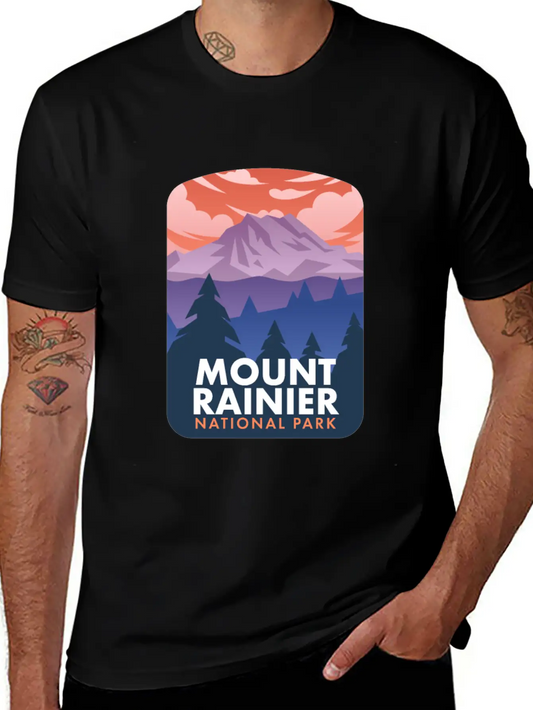 Mount Rainier National Park Stylish Everyday T-Shirt – Unisex Basic Cotton Tee