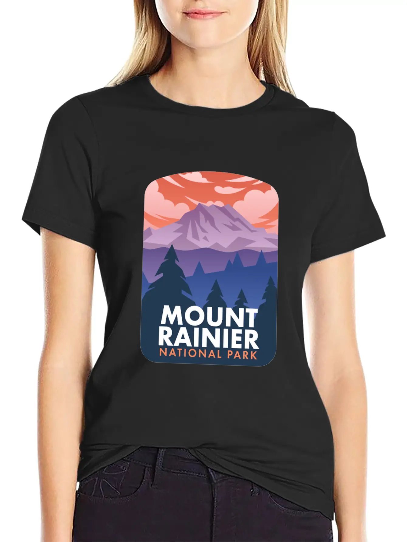 Mount Rainier National Park Stylish Everyday T-Shirt – Unisex Basic Cotton Tee
