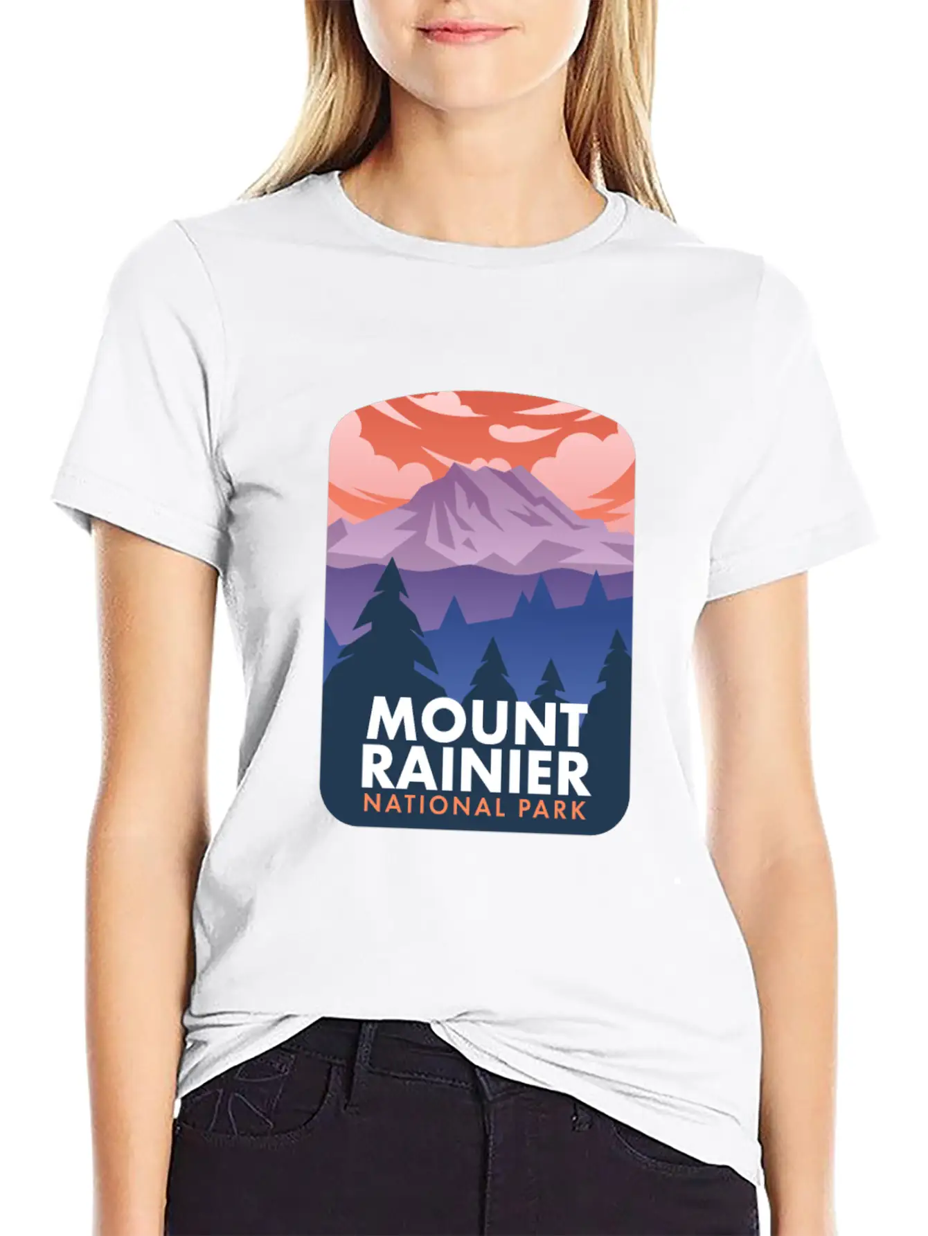 Mount Rainier National Park Stylish Everyday T-Shirt – Unisex Basic Cotton Tee