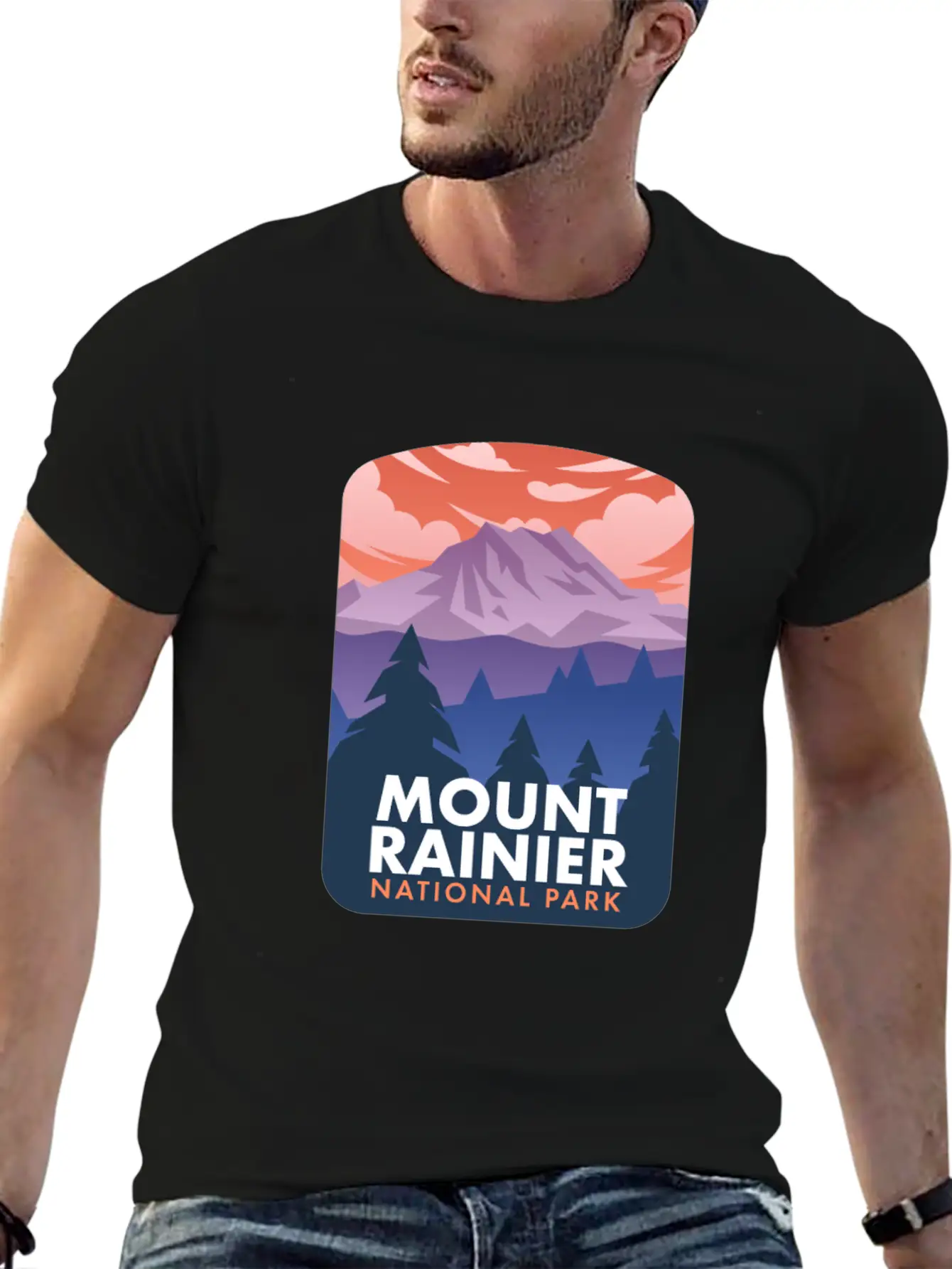 Mount Rainier National Park Stylish Everyday T-Shirt – Unisex Basic Cotton Tee