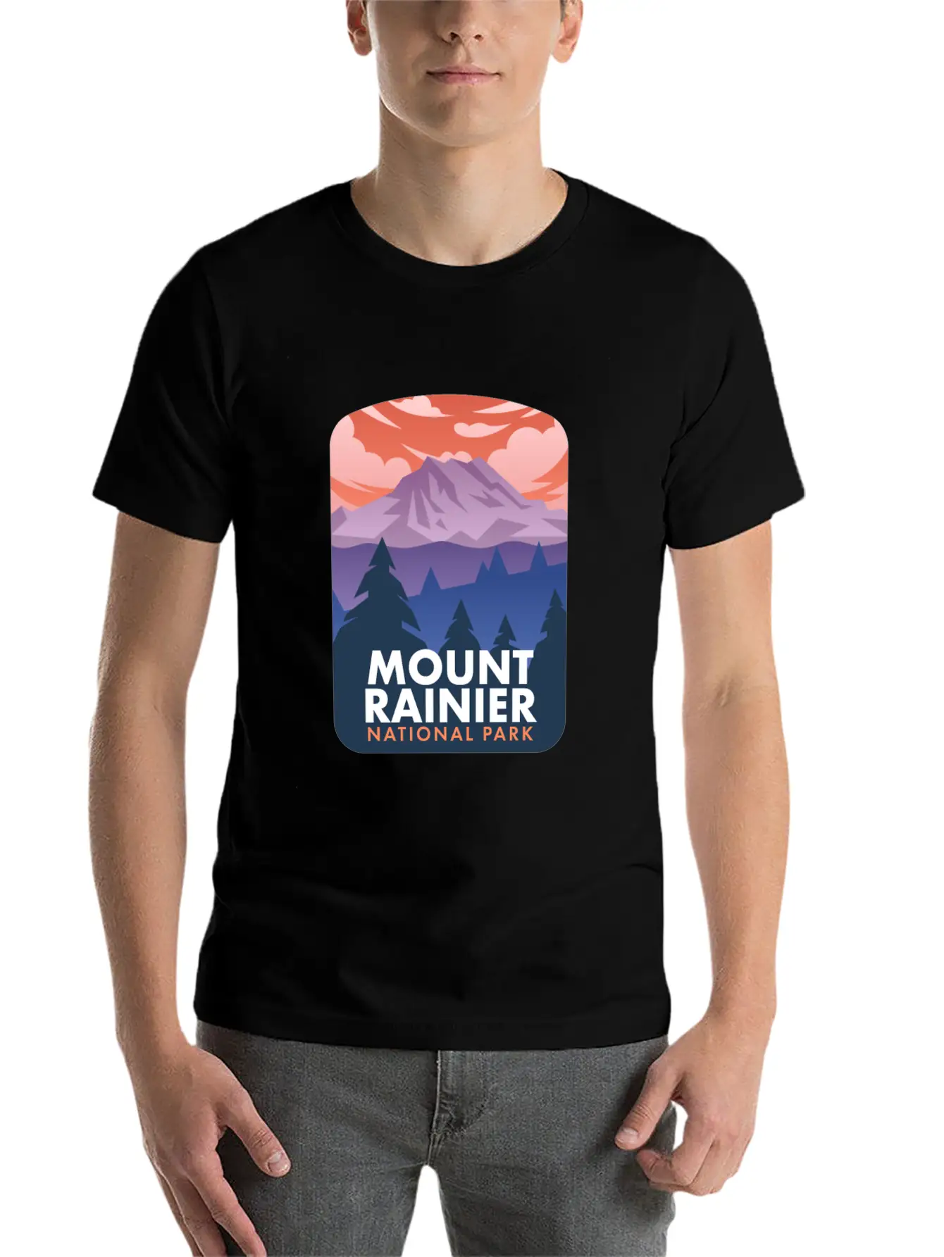 Mount Rainier National Park Stylish Everyday T-Shirt – Unisex Basic Cotton Tee