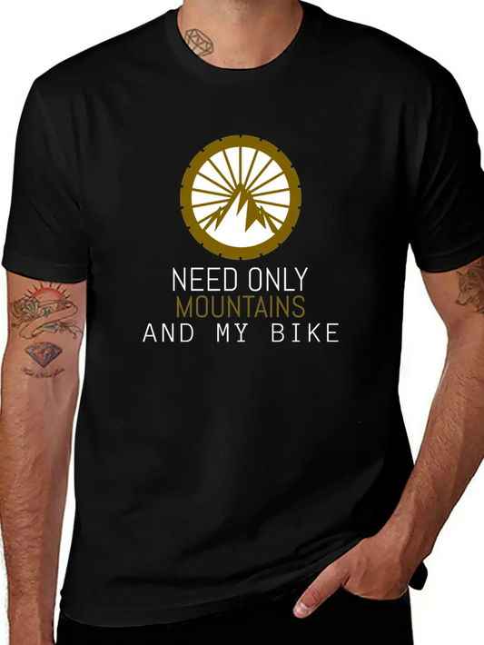 Mountain Bike Unisex Short Sleeve Soft Cotton T-Shirt – Casual Everyday Wear