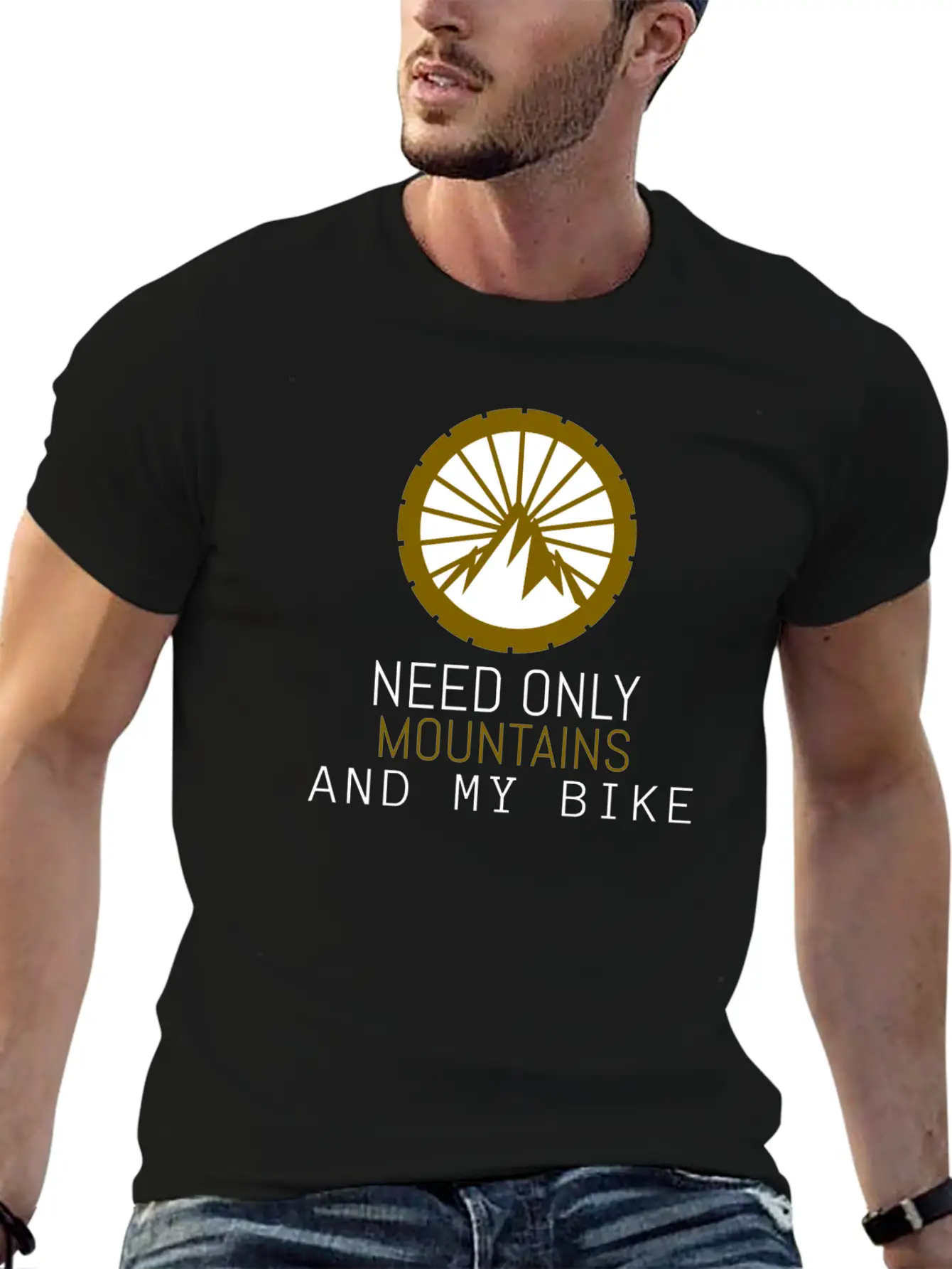 Mountain Bike Unisex Short Sleeve Soft Cotton T-Shirt – Casual Everyday Wear