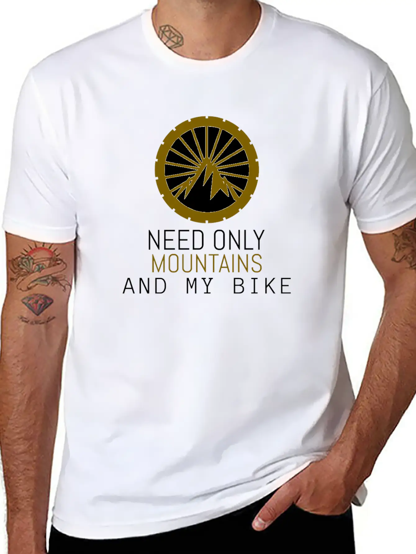 Mountain Bike Unisex Short Sleeve Soft Cotton T-Shirt – Casual Everyday Wear