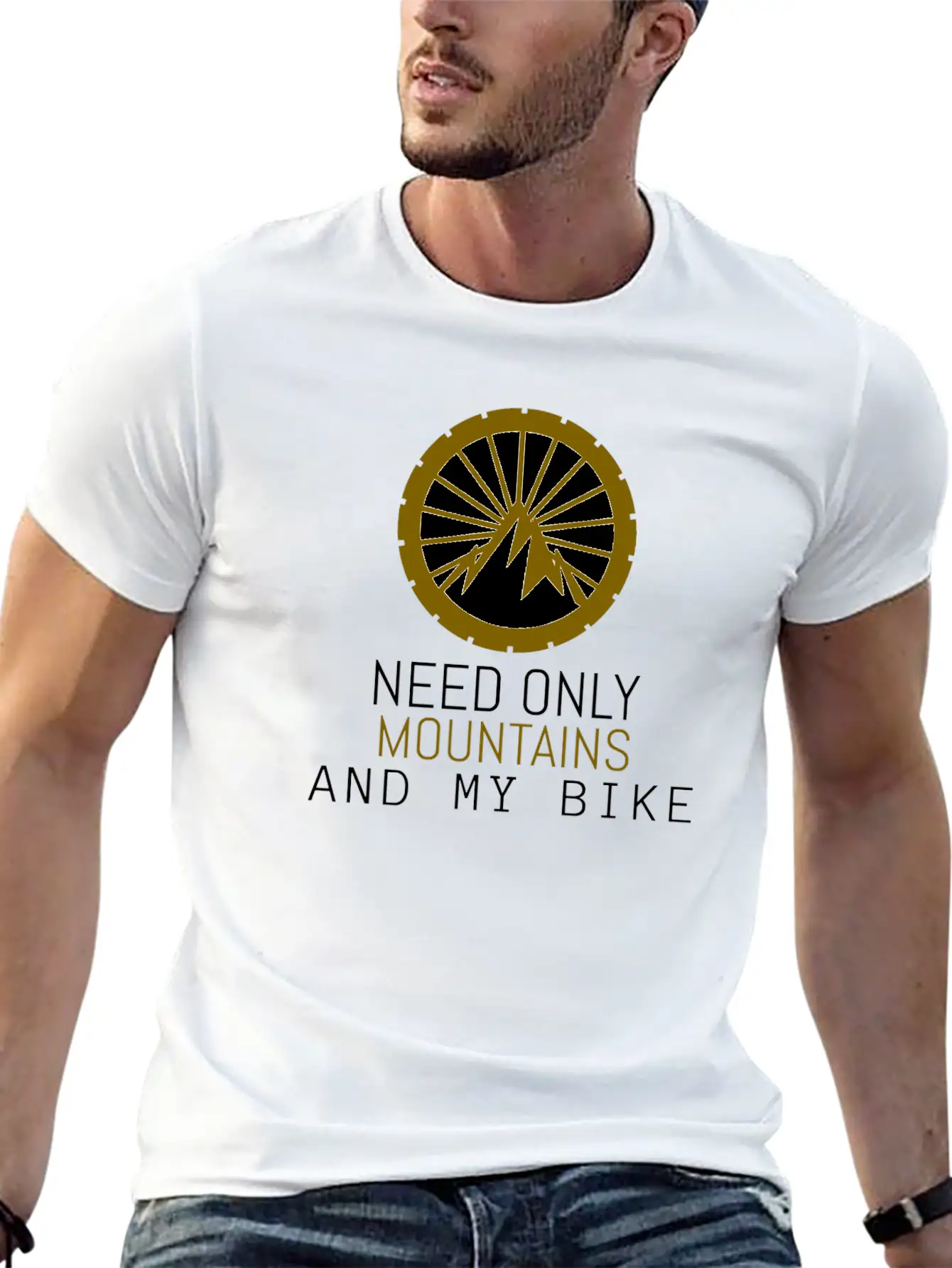 Mountain Bike Unisex Short Sleeve Soft Cotton T-Shirt – Casual Everyday Wear
