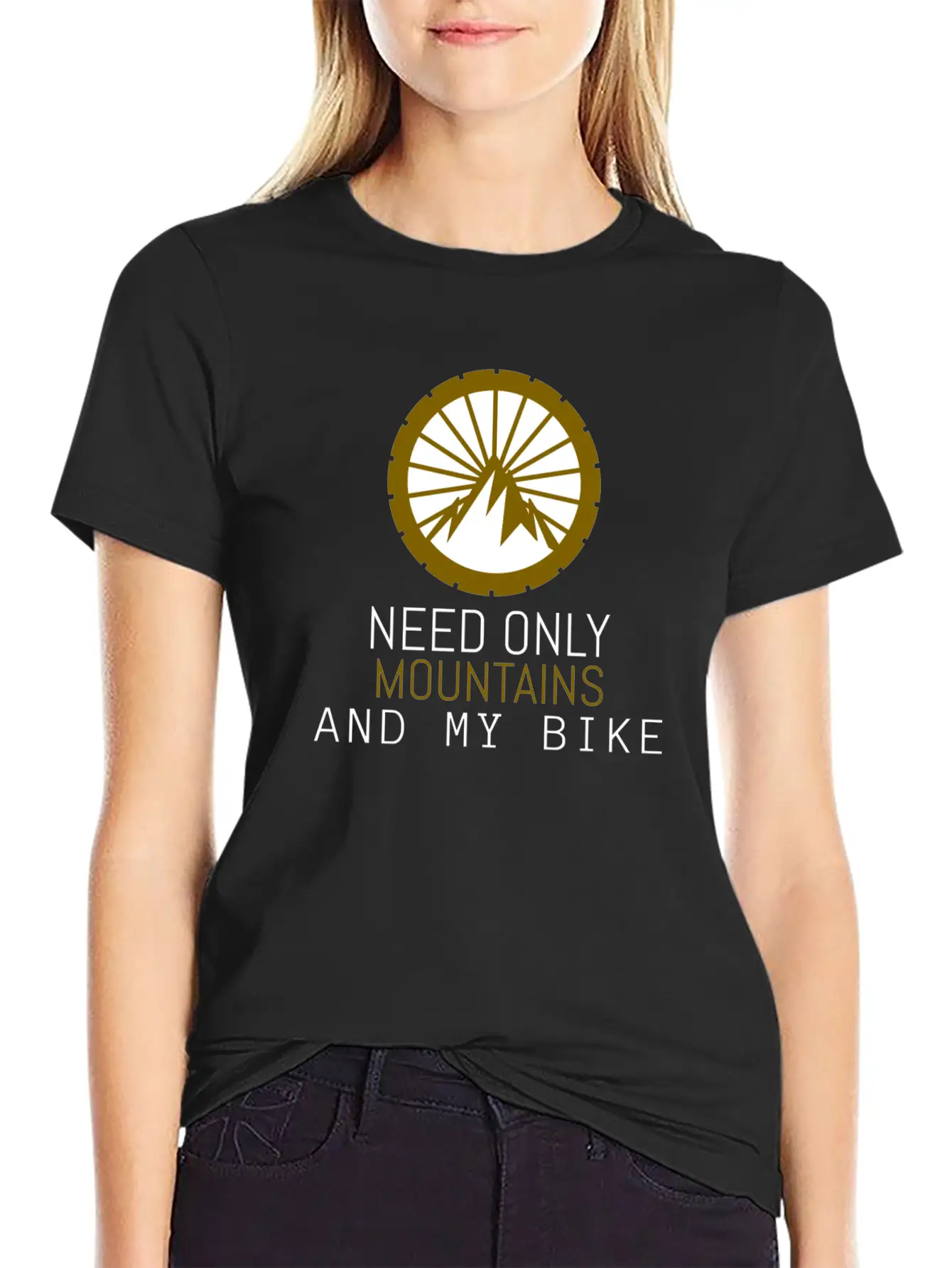 Mountain Bike Unisex Short Sleeve Soft Cotton T-Shirt – Casual Everyday Wear
