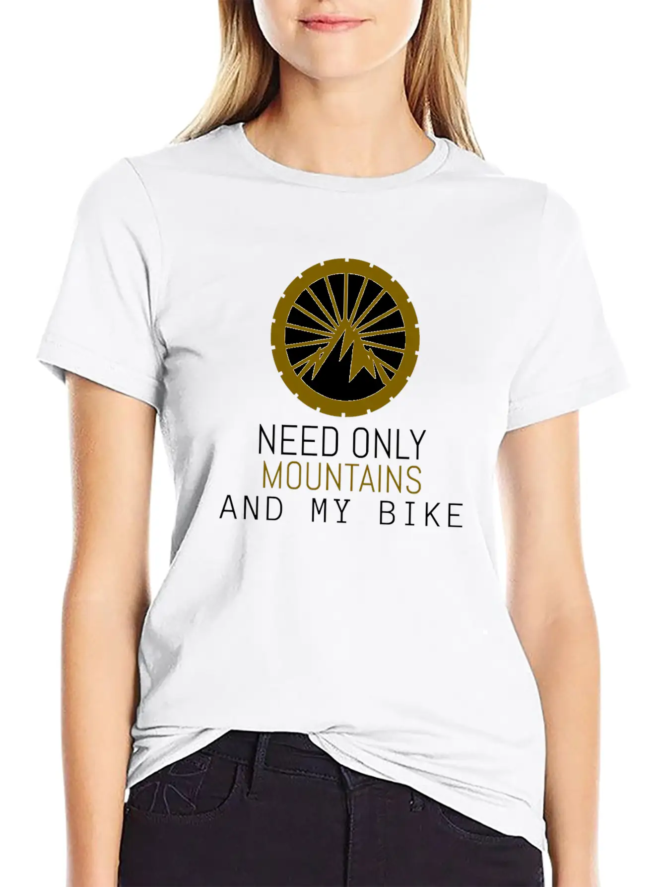 Mountain Bike Unisex Short Sleeve Soft Cotton T-Shirt – Casual Everyday Wear