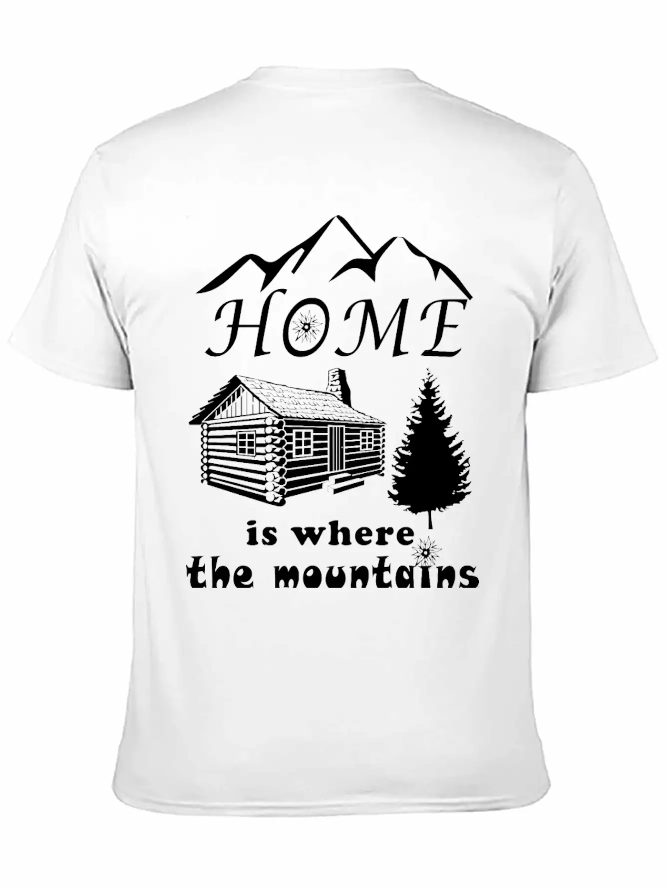 Mountain Gif Home Is Where The Mountains Are Unisex Casual T-Shirt – Clean Design For Daily Comfort
