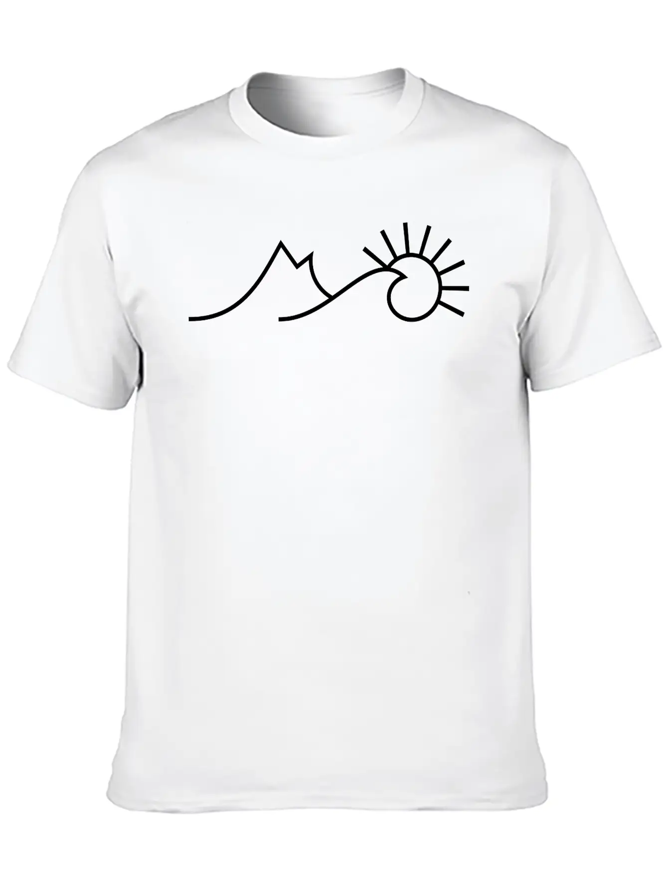 Mountain Sea Sun Unisex Short Sleeve Soft Cotton T-Shirt – Casual Everyday Wear