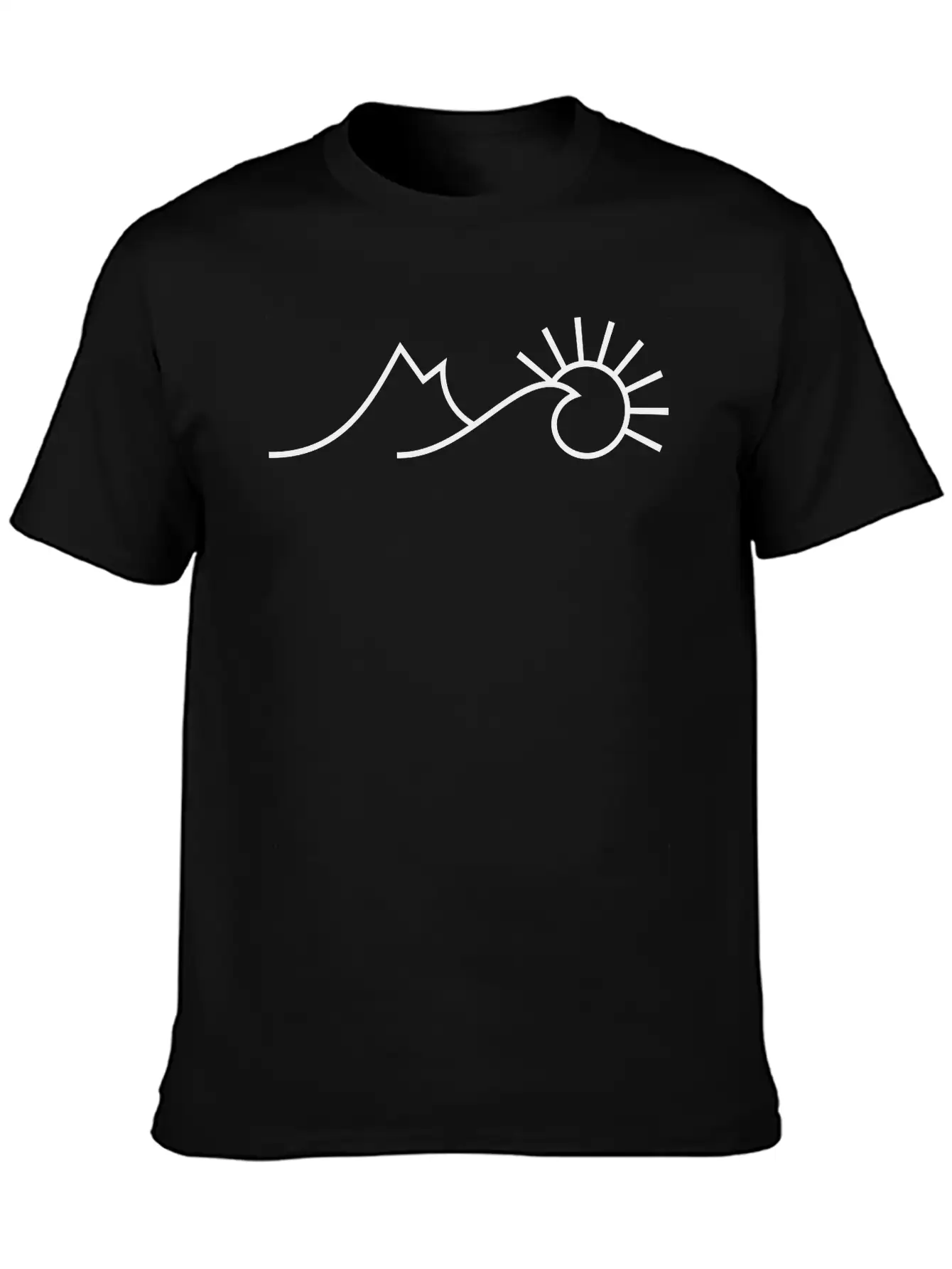 Mountain Sea Sun Unisex Short Sleeve Soft Cotton T-Shirt – Casual Everyday Wear