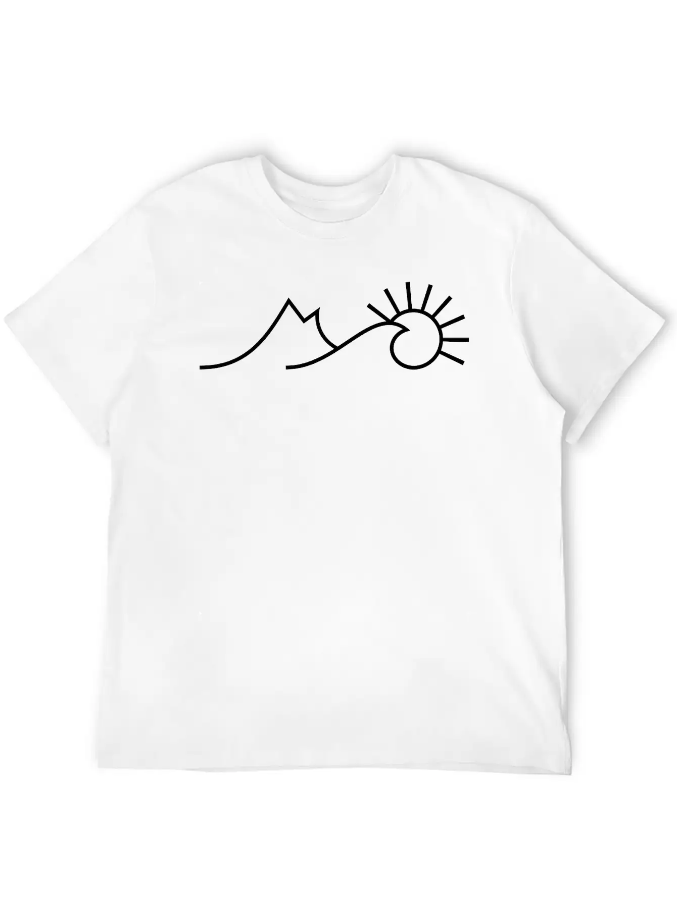 Mountain Sea Sun Unisex Short Sleeve Soft Cotton T-Shirt – Casual Everyday Wear