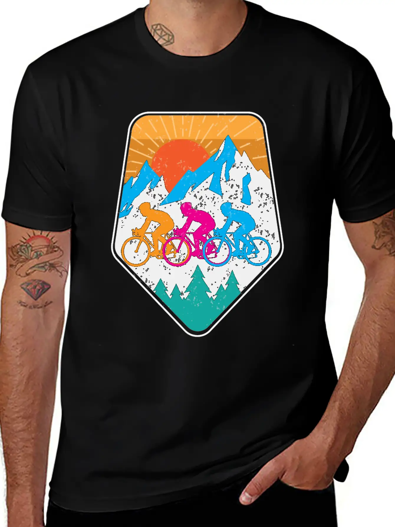 Mountains Bike Mountainbike Comfortable Minimalist Graphic Tee – Summer Style Essential