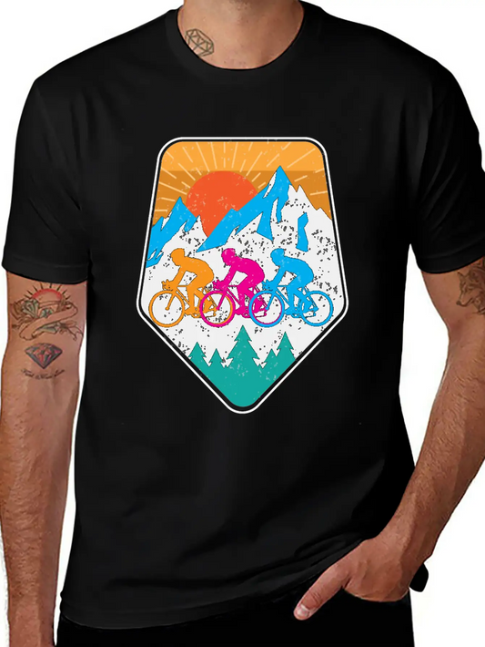 Mountains Bike Mountainbike Comfortable Minimalist Graphic Tee – Summer Style Essential