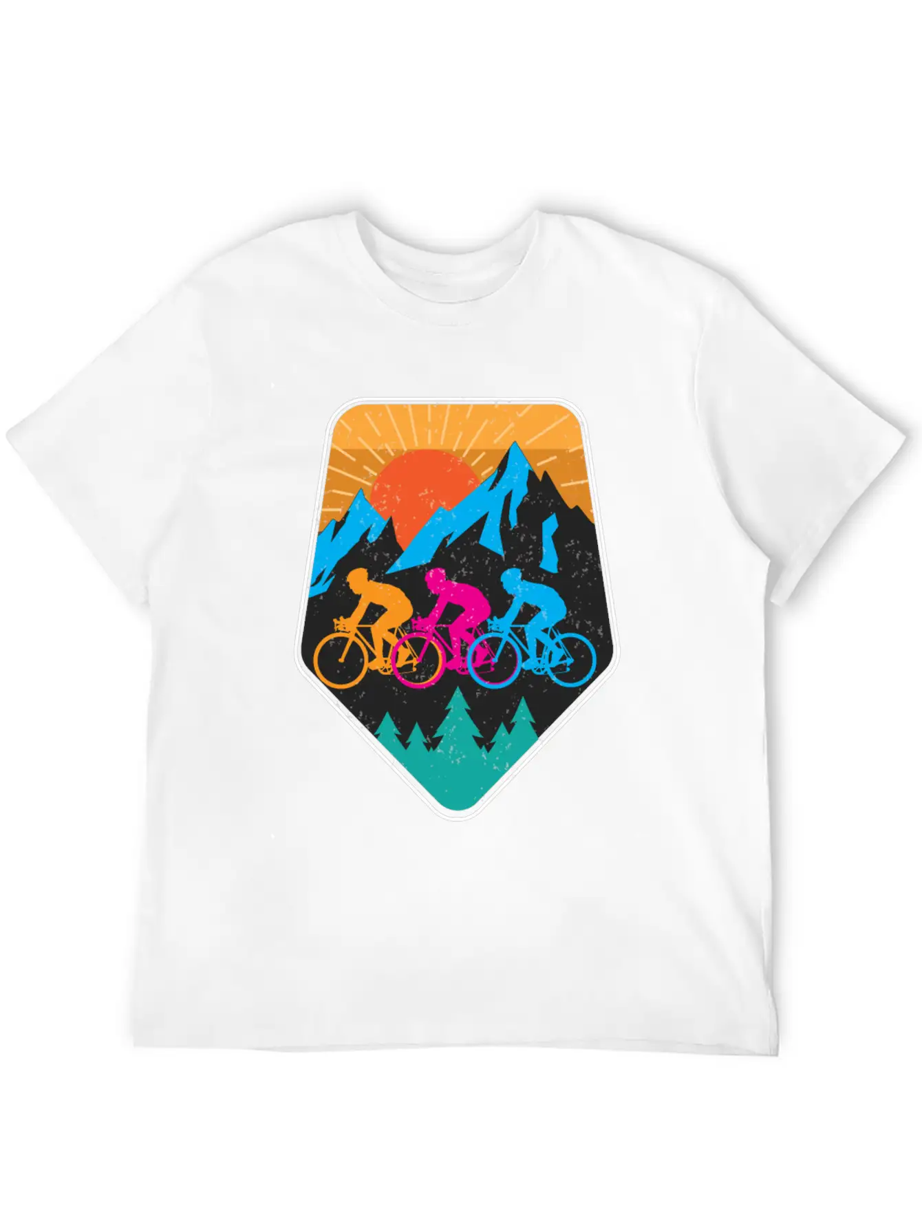 Mountains Bike Mountainbike Comfortable Minimalist Graphic Tee – Summer Style Essential