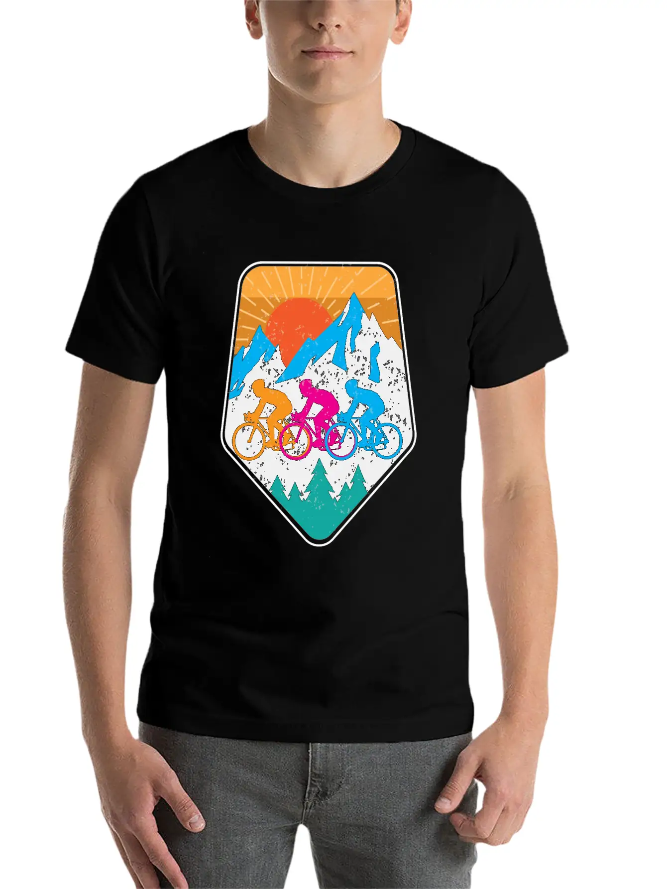 Mountains Bike Mountainbike Comfortable Minimalist Graphic Tee – Summer Style Essential