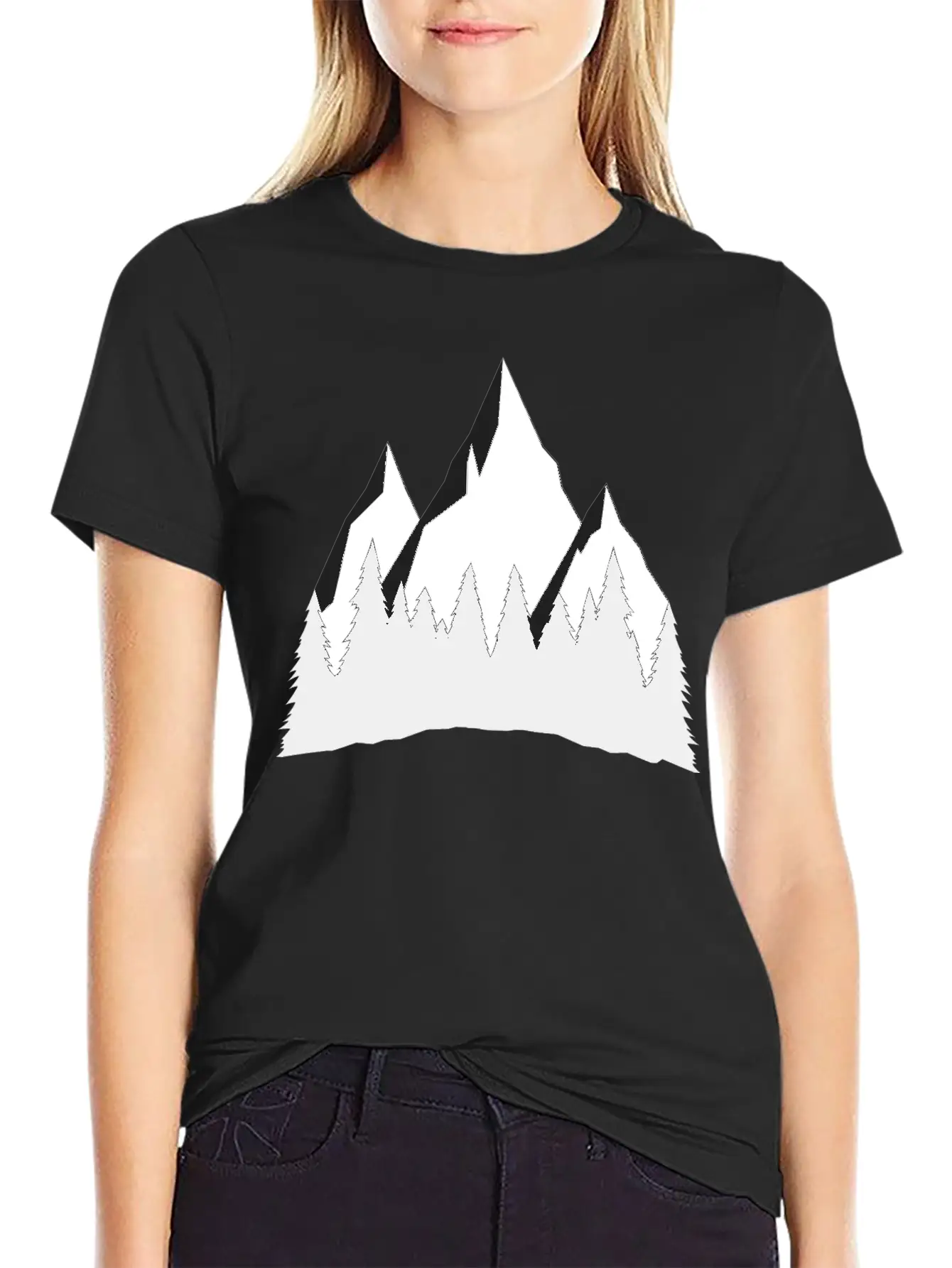 Mountains Comfortable Minimalist Graphic Tee – Summer Style Essential