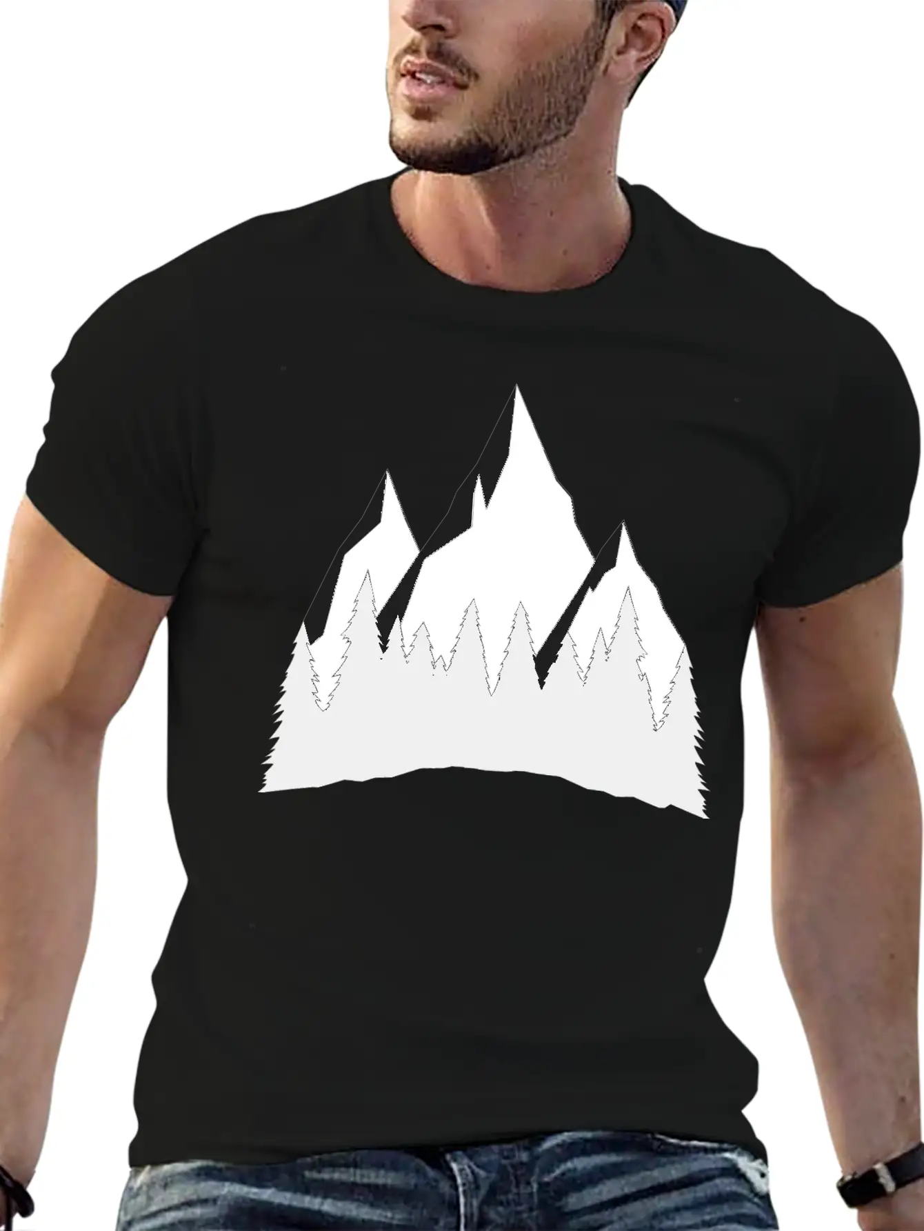 Mountains Comfortable Minimalist Graphic Tee – Summer Style Essential
