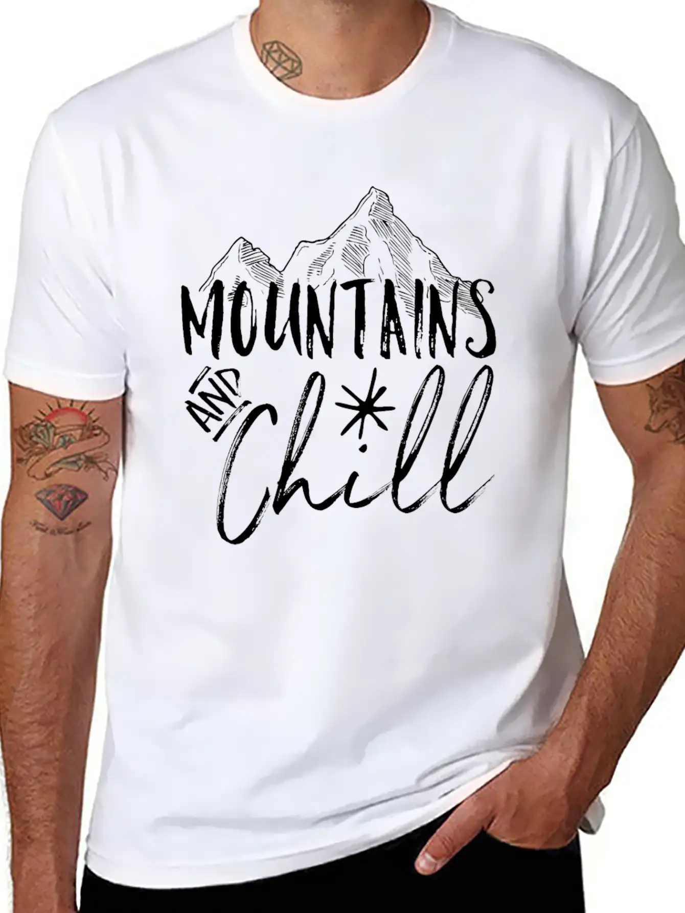 Mountains Saying Essential Unisex Summer Tee – Soft Cotton Casual Fit