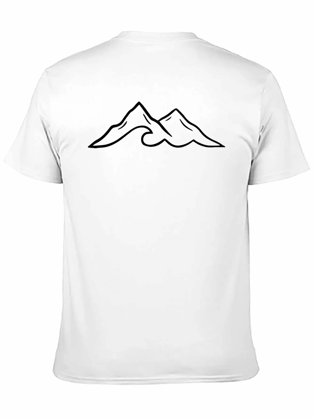 Mountains Silhouette Minimal Design For Camping Unisex Casual T-Shirt – Clean Design For Daily Comfort